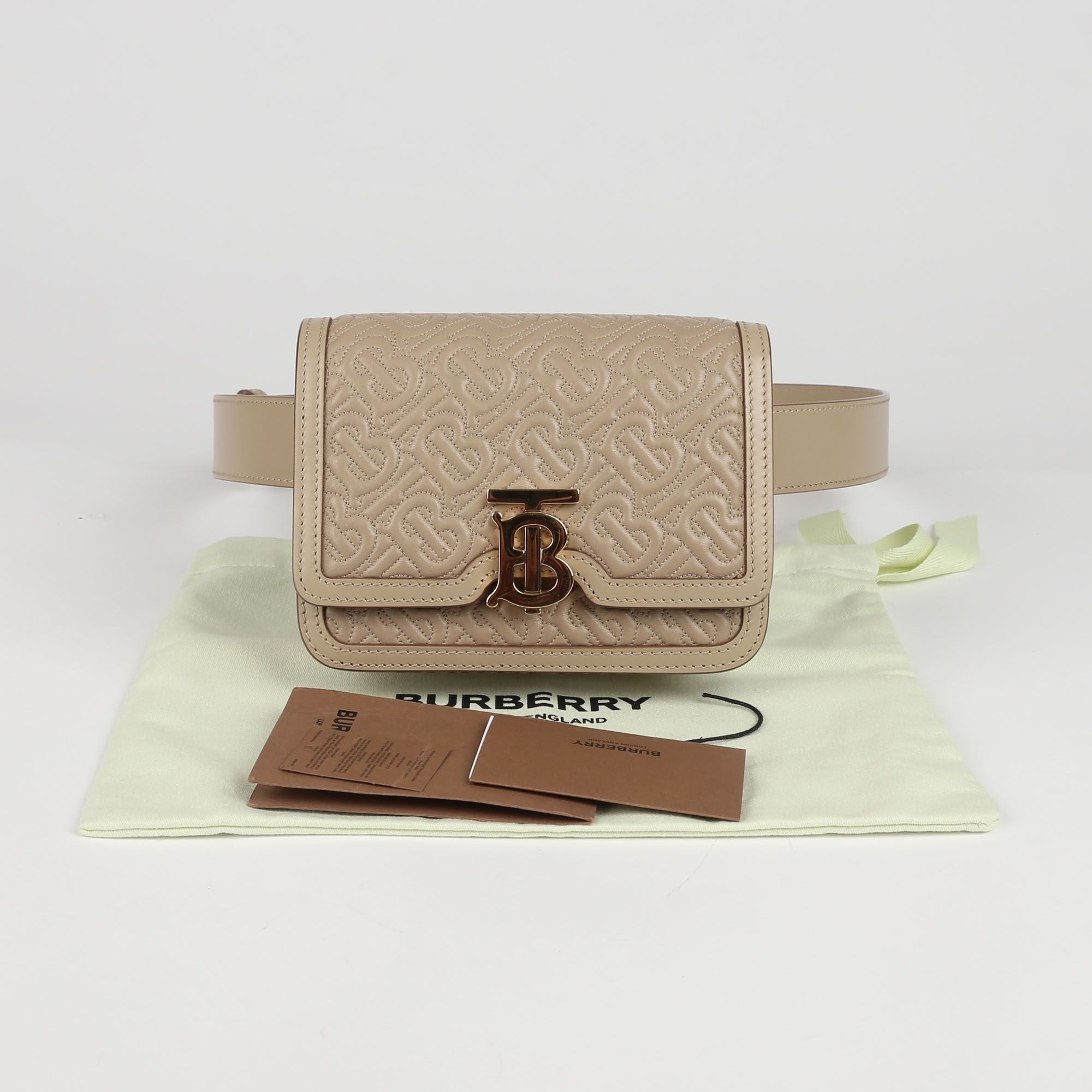 Burberry Quilted Monogram Leather TB Belt Bag 8014829