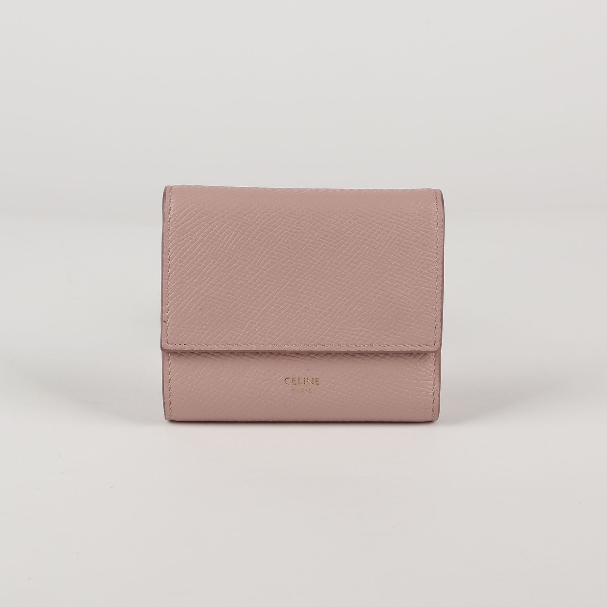 Celine Small Pink Leather Trifold Wallet 10B573BEL