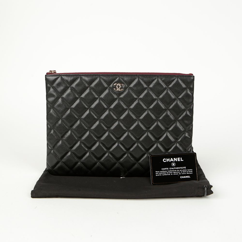 CHANEL Caviar Skin Classic New Medium Clutch A82545 SKU