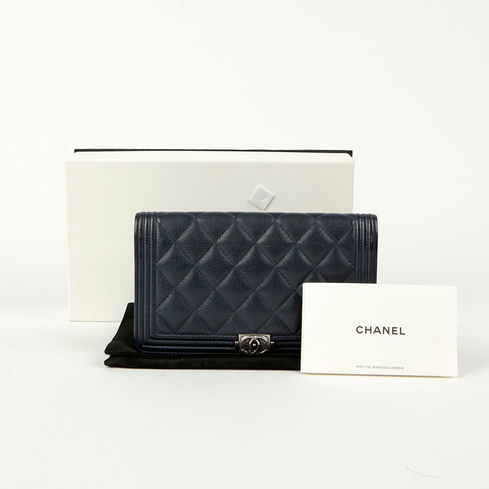 CHANEL Men's Long Wallet A80285 with Box and Dustbag