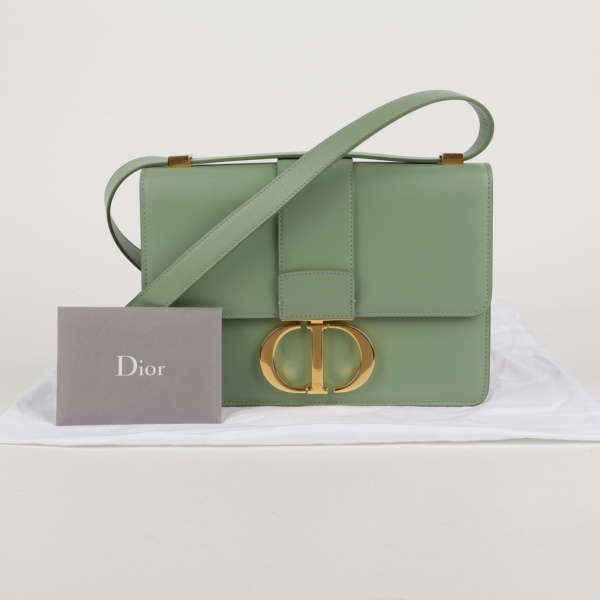 Dior Green Leather Montein Shoulder & Cross Bag M9203UMOS