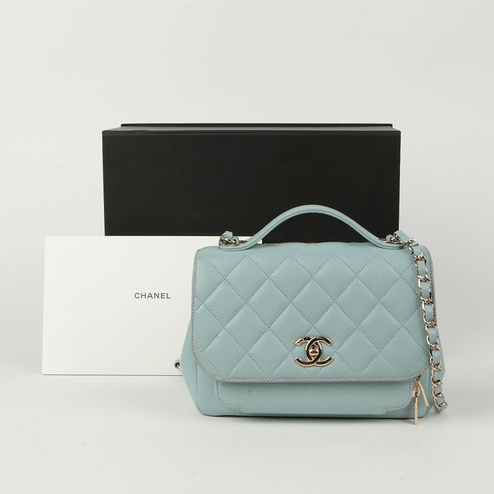 CHANEL Caviar Skin Business Affinity Medium Tote Shoulder Bag A93607