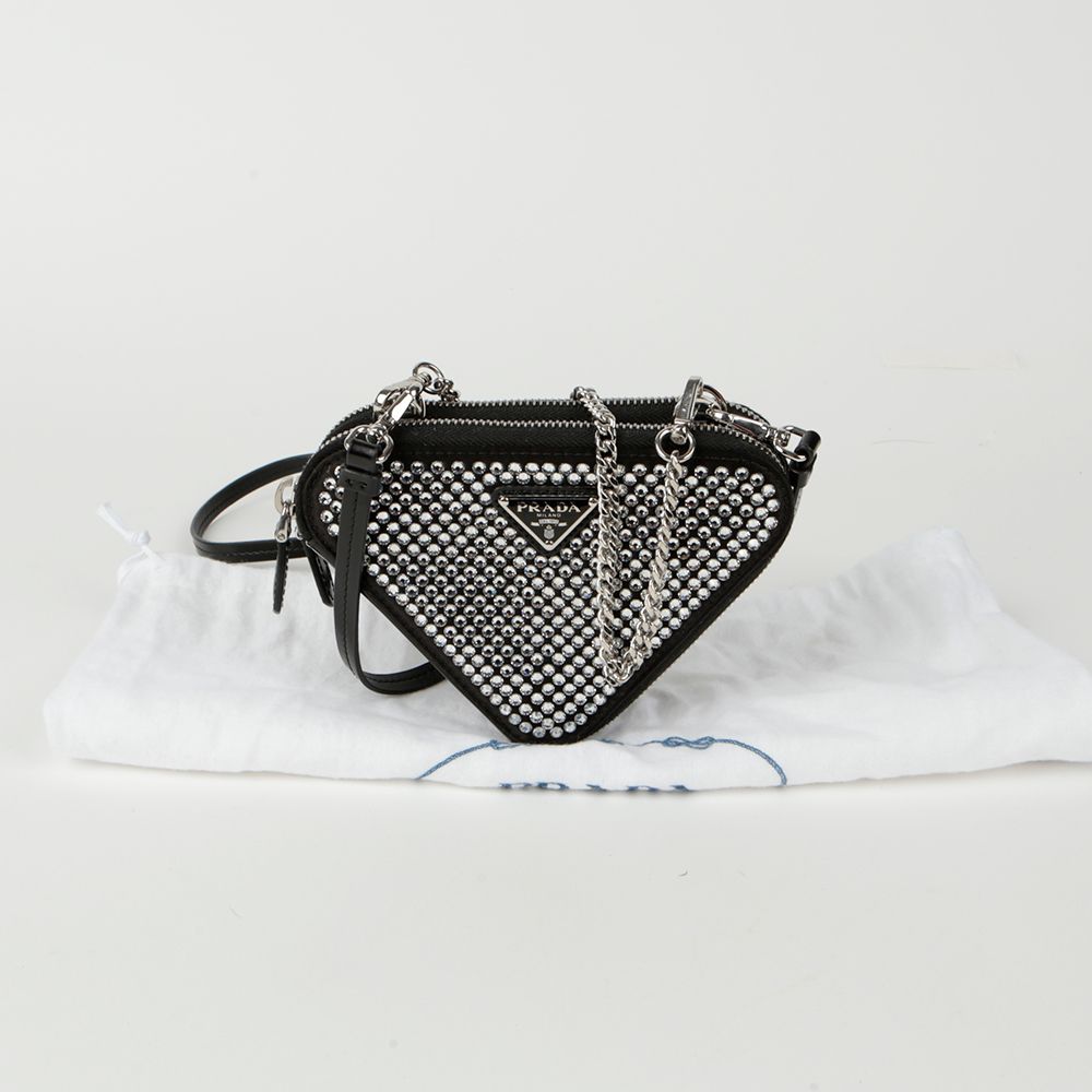 Prada Crystal Pouch Shoulder Bag 1NR015