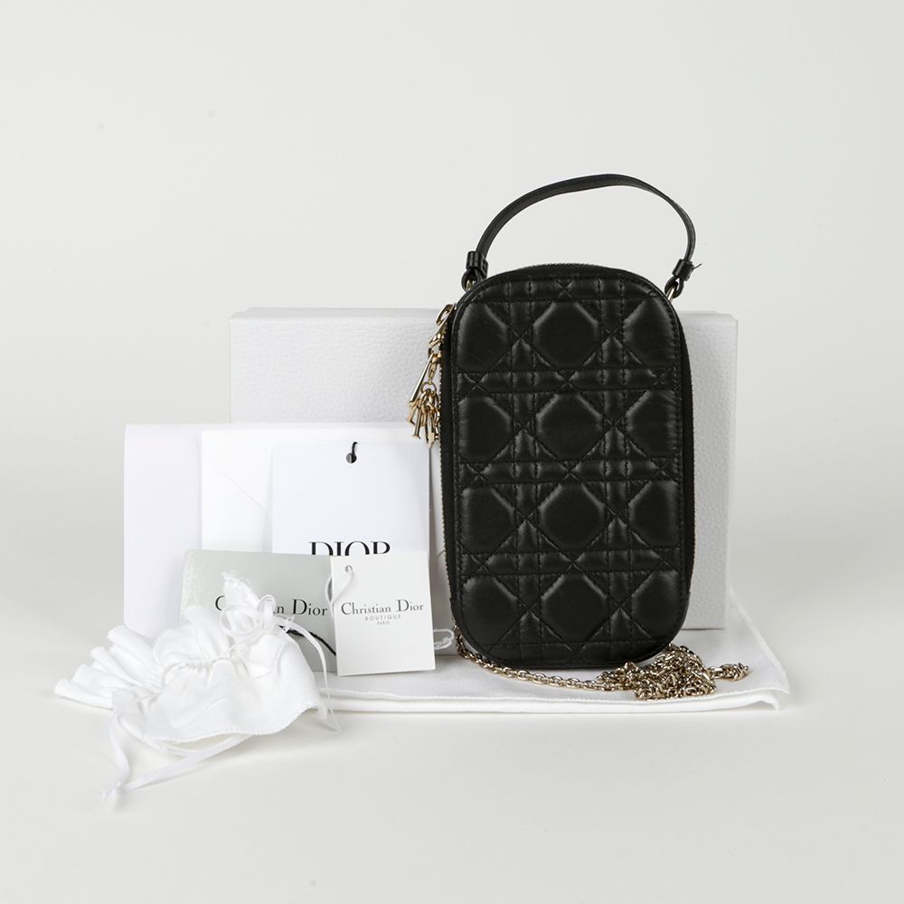 Dior Lady Phone Holder Tote Bag with Shoulder Strap S0872ONMJ