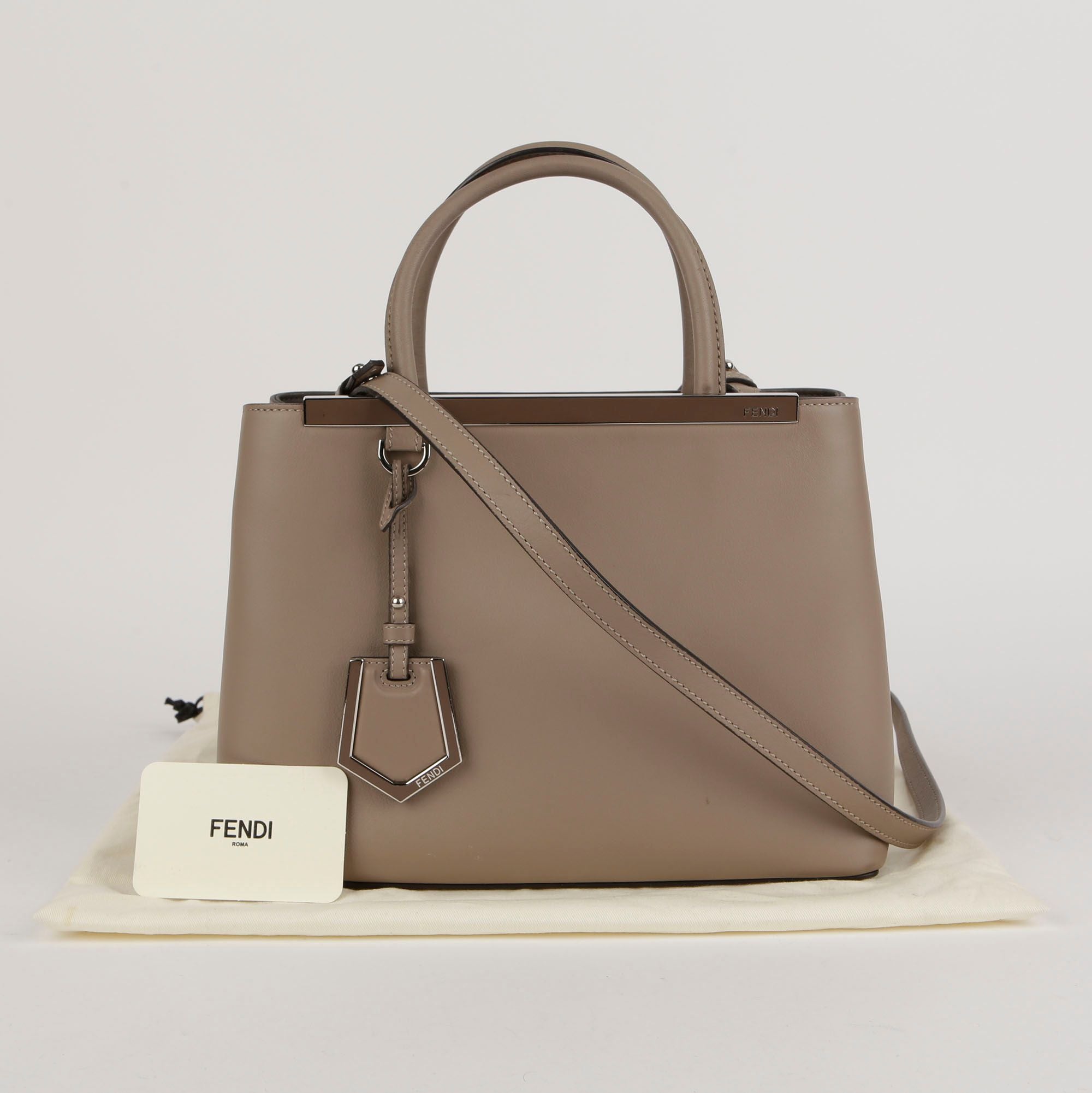 Fendi Mini Petit Leather Tote Bag with Shoulder Strap 8BH253