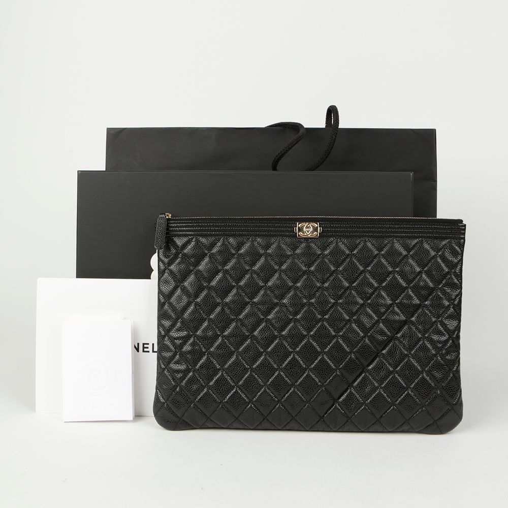 CHANEL Large Caviar Clutch A84407 - SKU: A84407