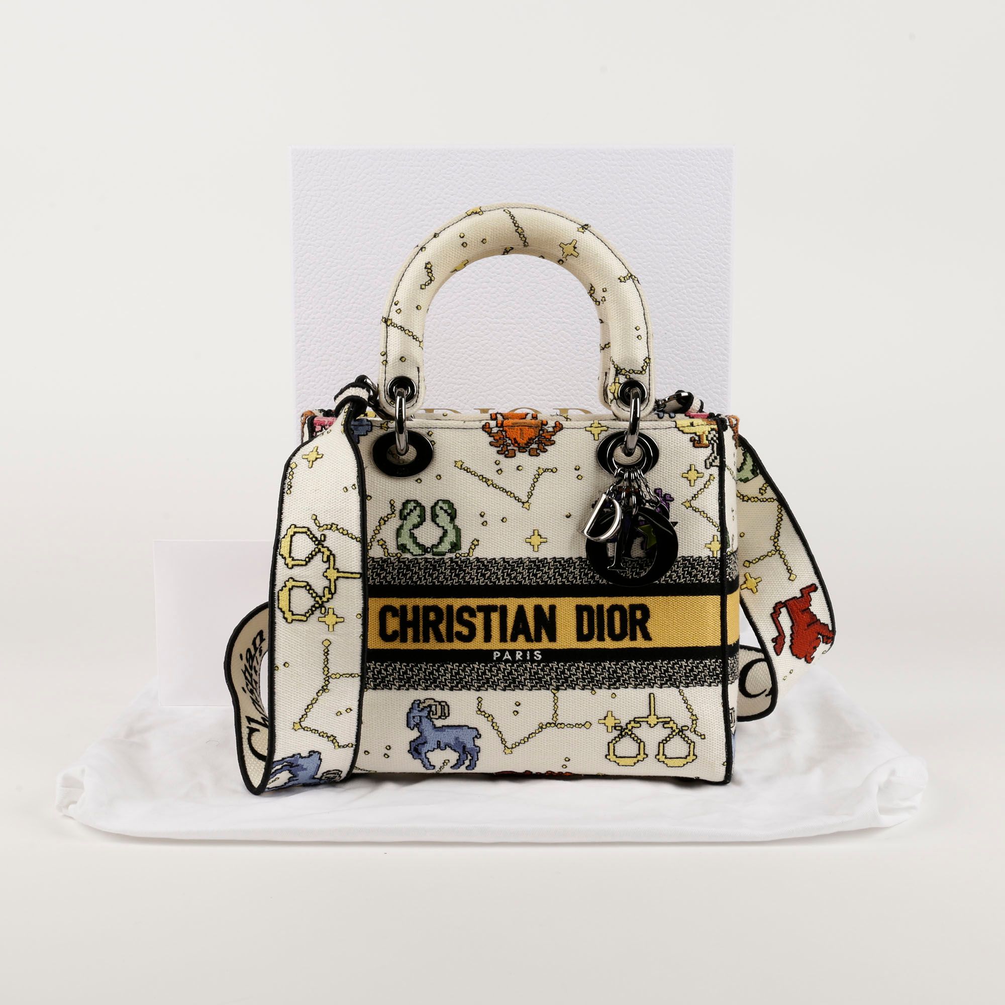 Dior Lady Pixel Zodiac Delight Tote Shoulder Bag M0565BRTY