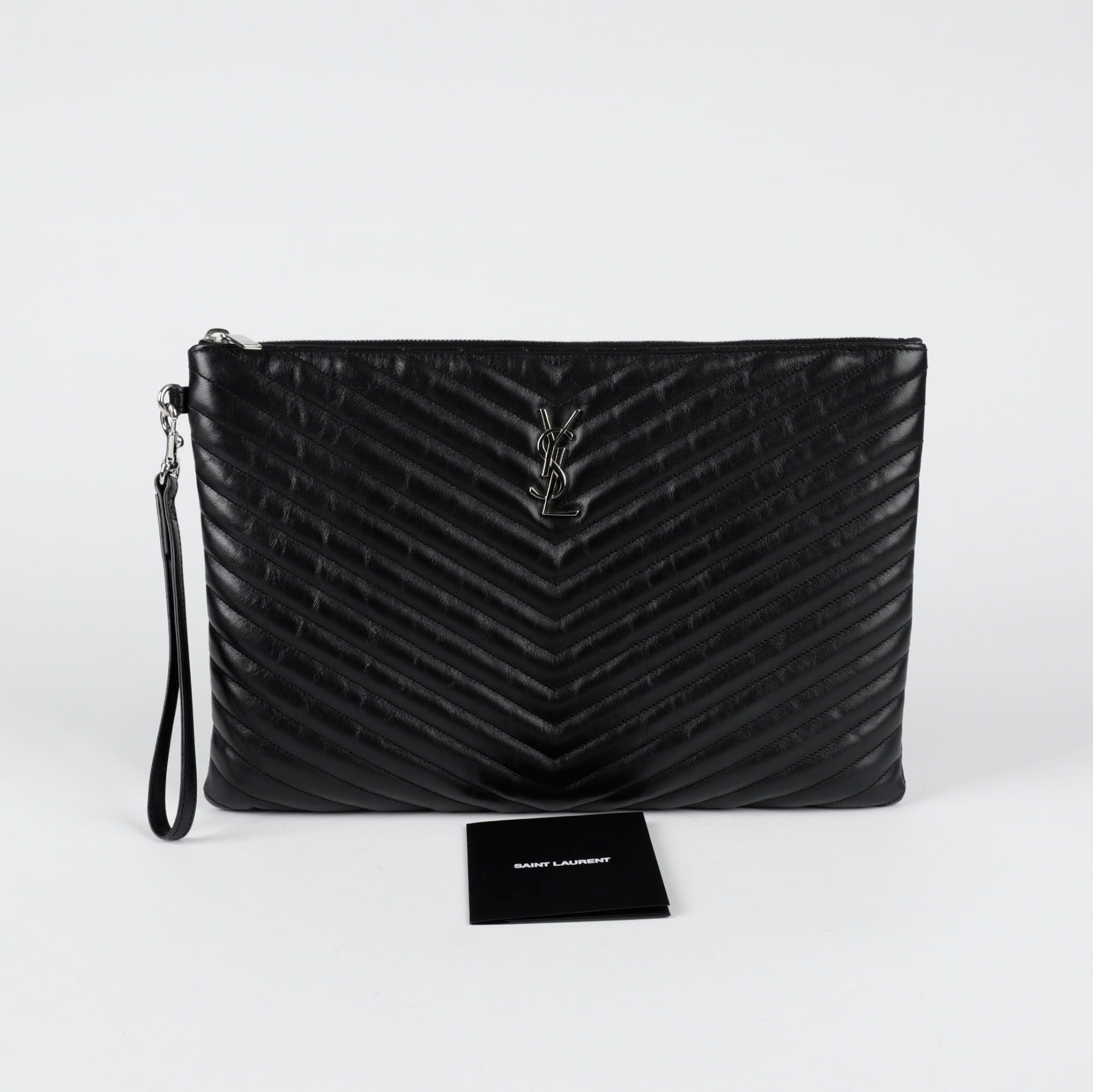 Saint Laurent Monogram Document Holder Clutch 440222