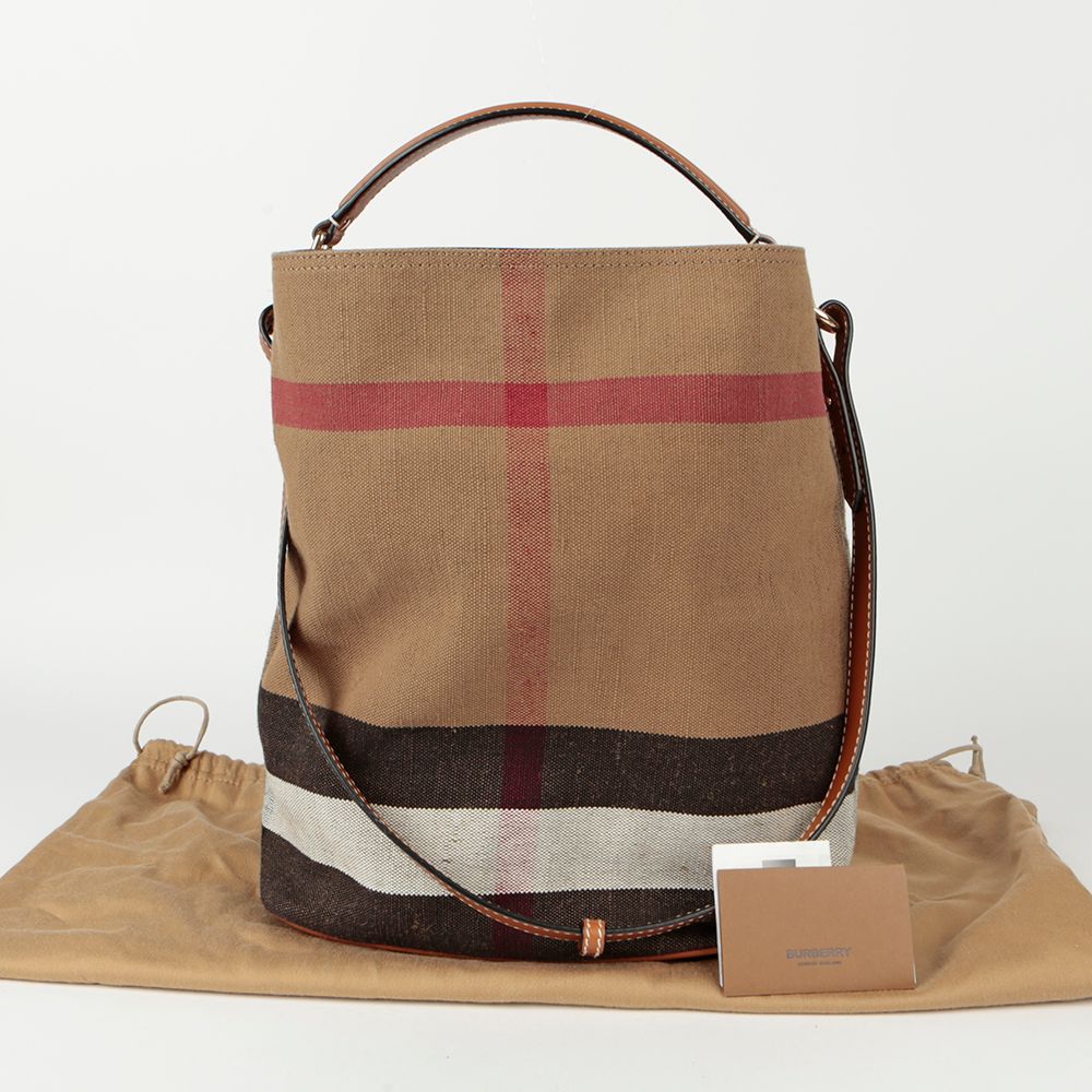 Burberry Checkered Ashby Hobo Tote Shoulder Bag 3945742