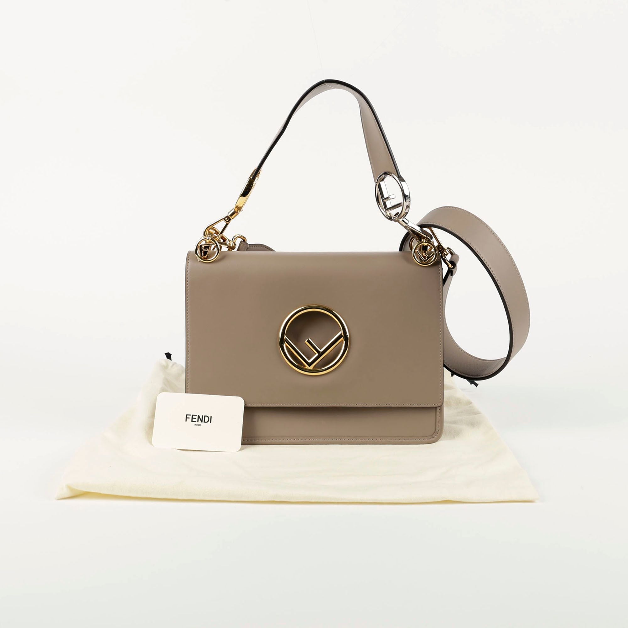 Fendi Canvas EF Tote Shoulder Bag 8BT284