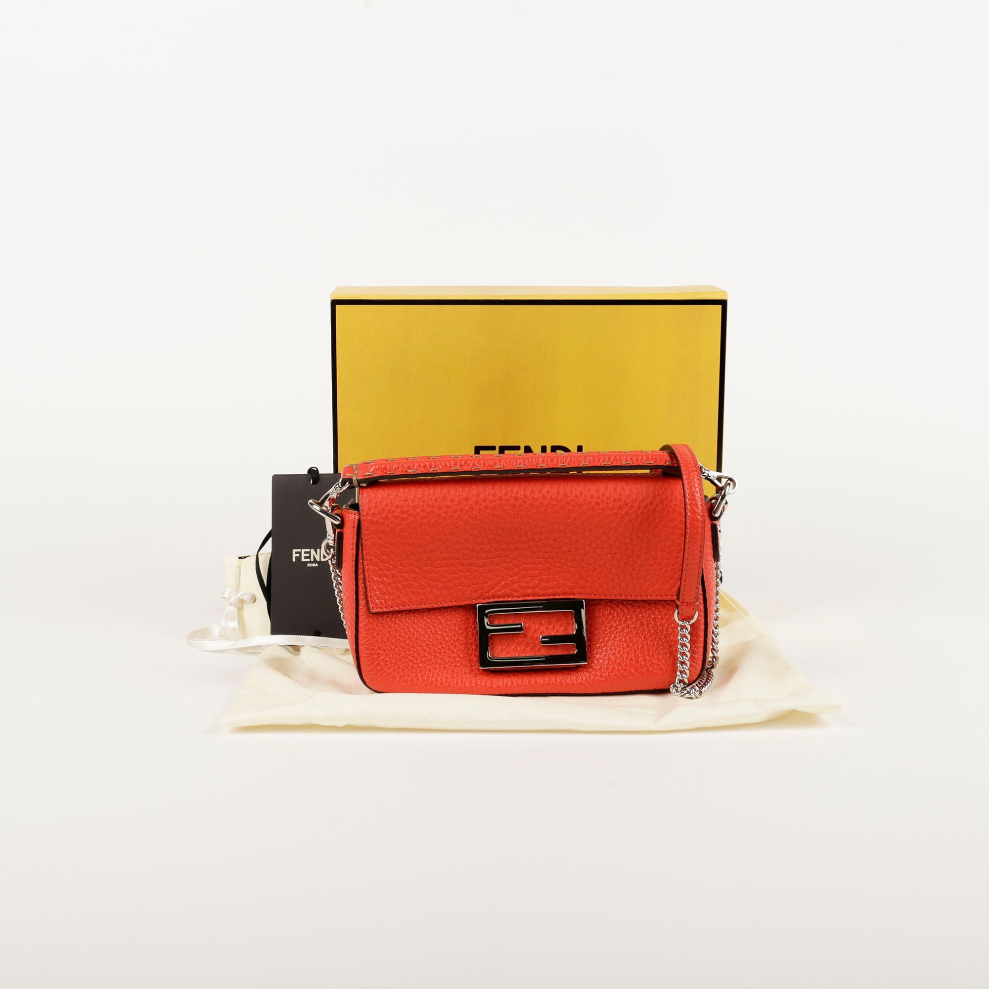 Fendi Mini Baguette Tote & Shoulder Bag 8BS017
