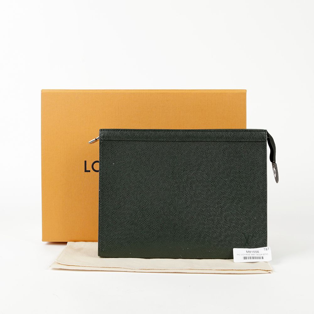 Louis Vuitton Green Leather Pouch Tie Bag - M81556