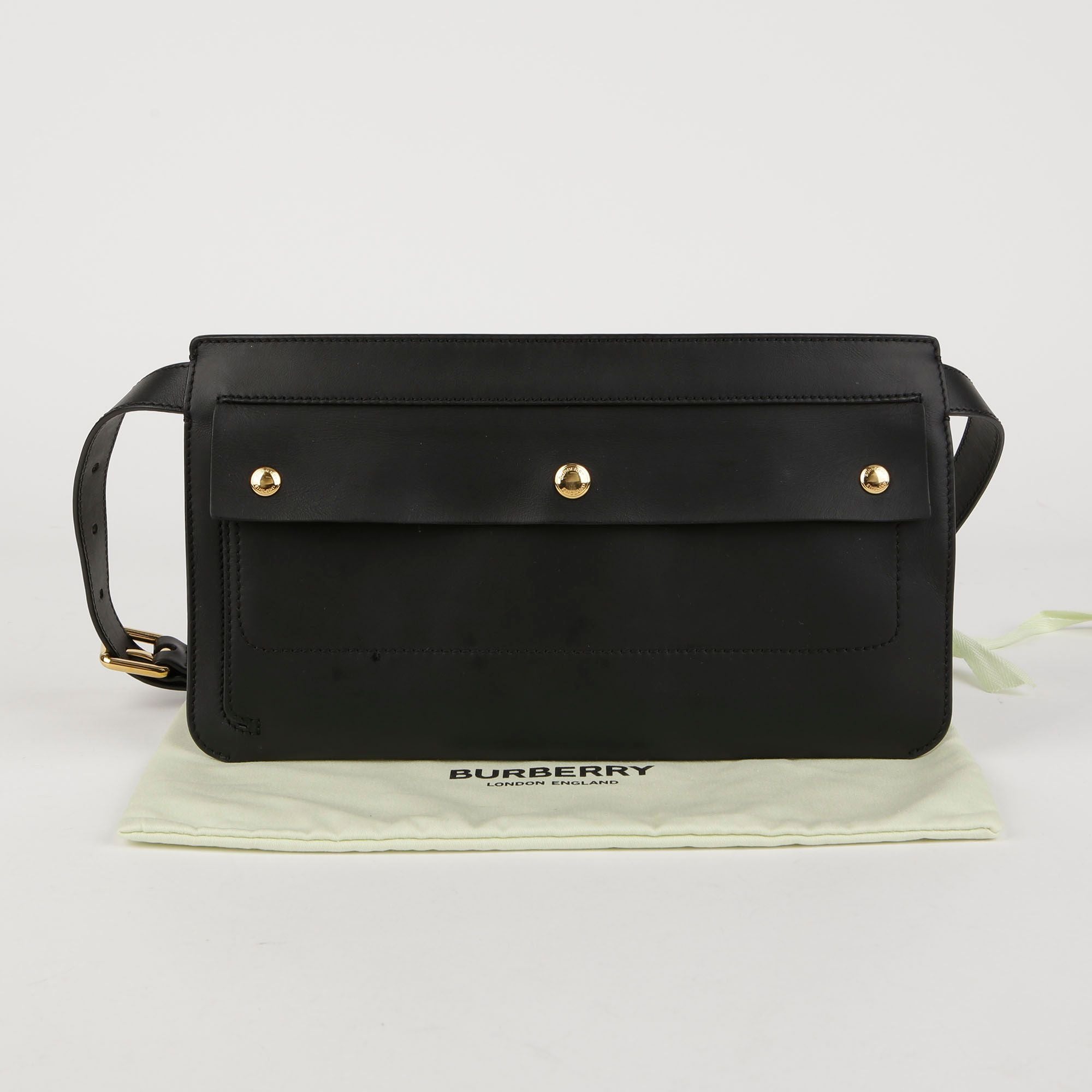 Burberry Black Leather Slim Belt Bag SKU123