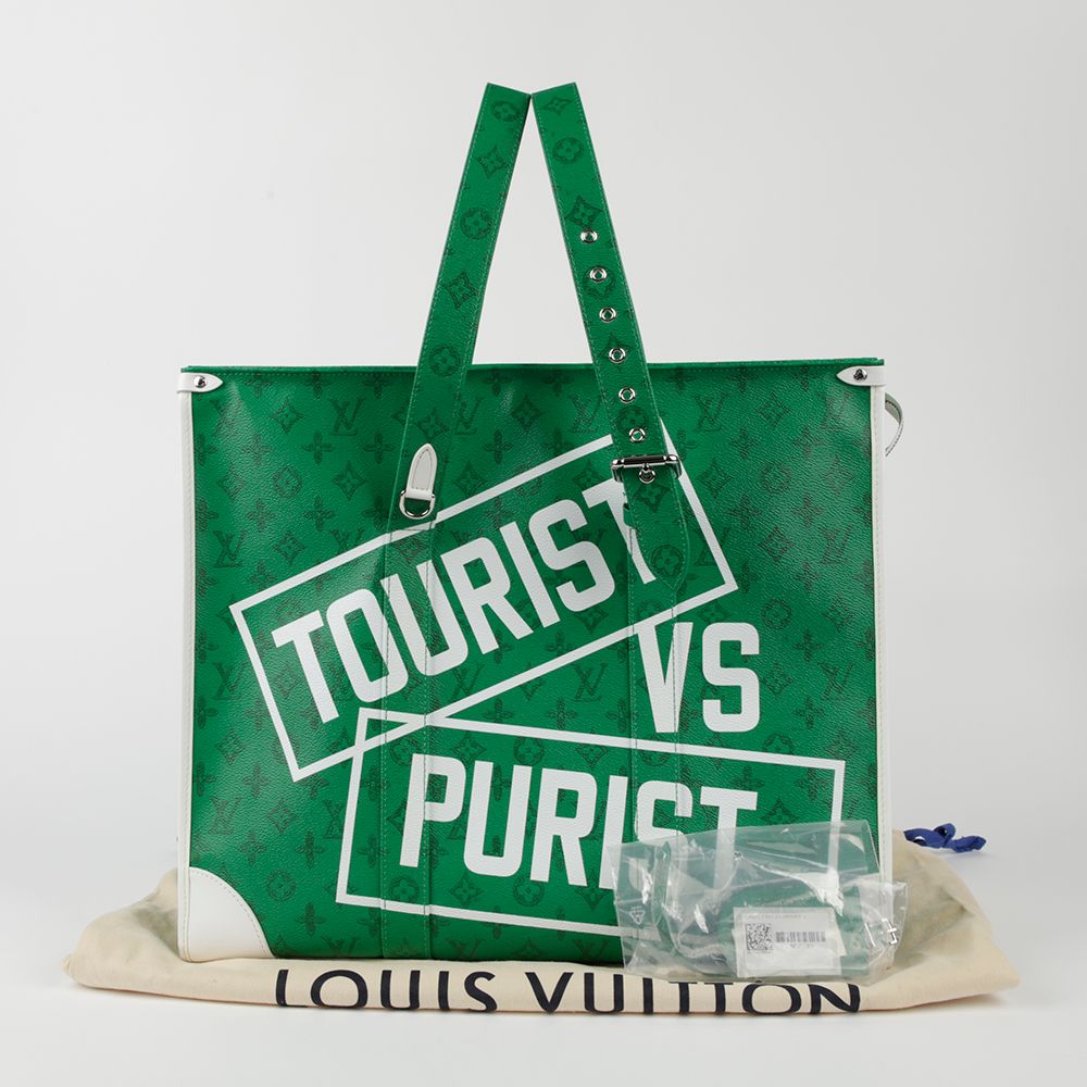 Louis Vuitton Green Monogram Canvas Tote Bag with Shoulder Strap M58749