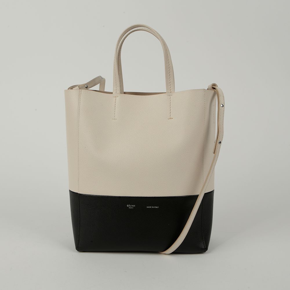 Celine Vertical Canvas Small Tote Shoulder Bag 176163