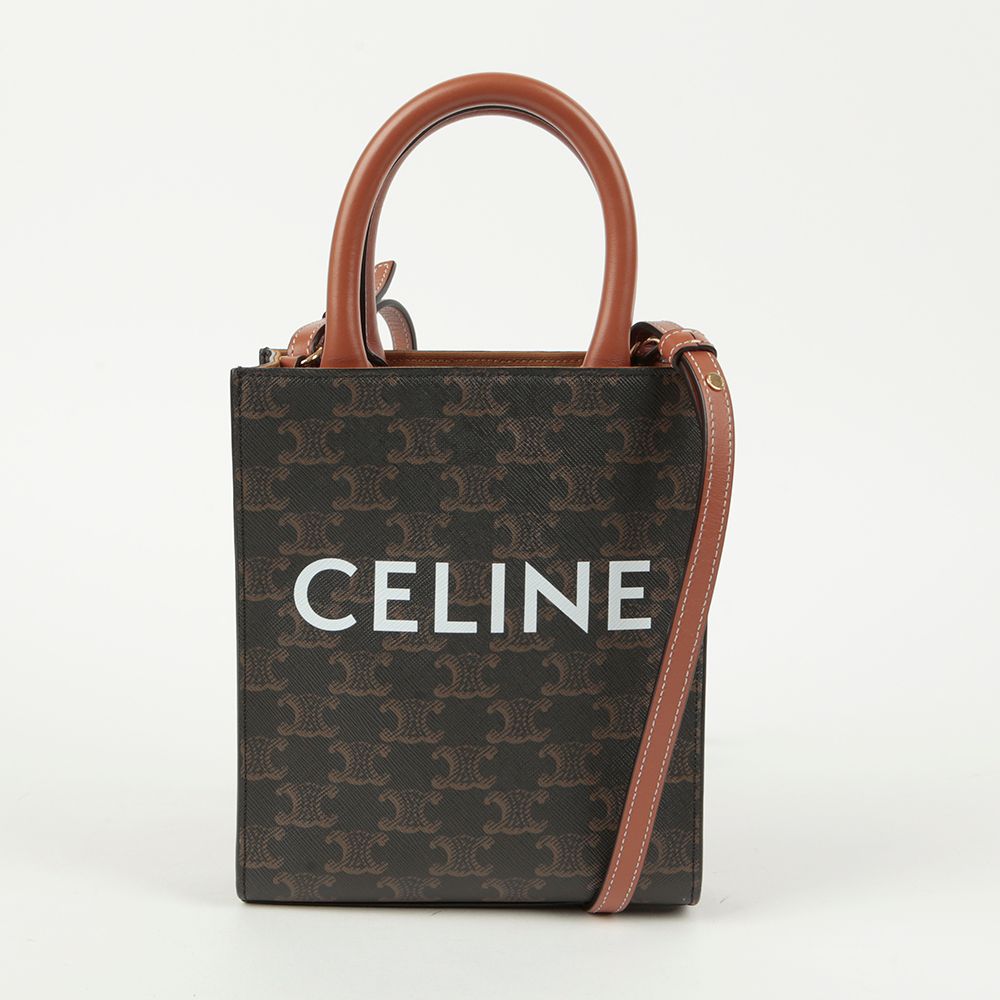 Celine Vertical Canvas Mini Tote Shoulder Bag 194372BZK SKU