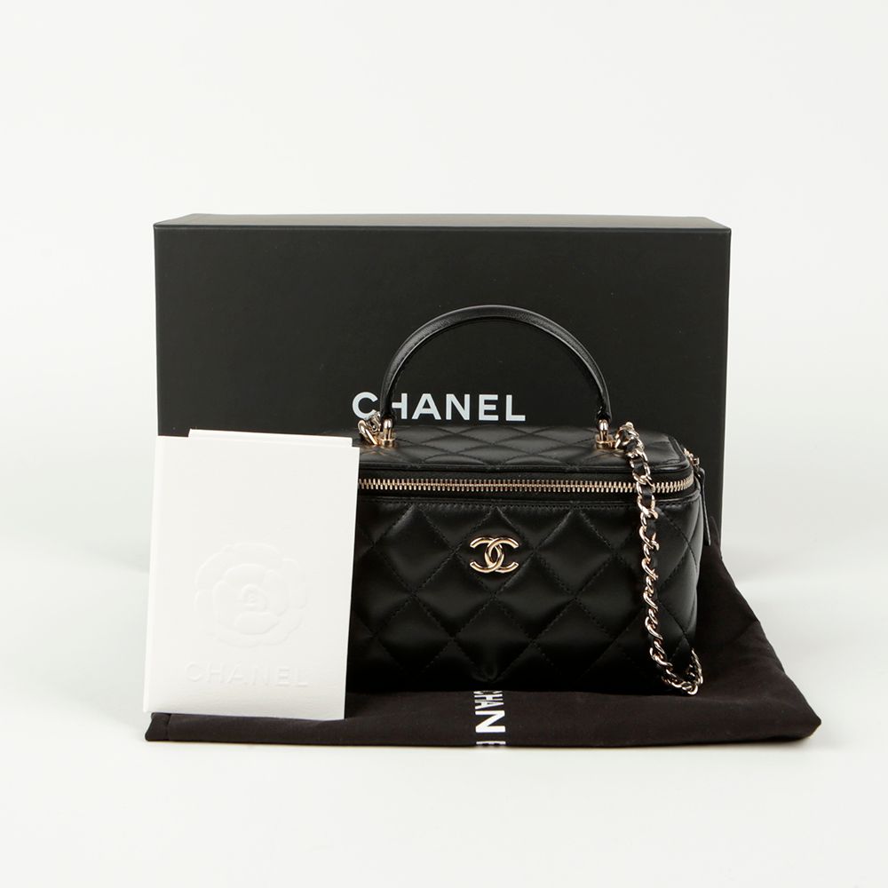 CHANEL Vanity Cosmetic Case Top Handle Tote Shoulder Bag - SKU AP2199