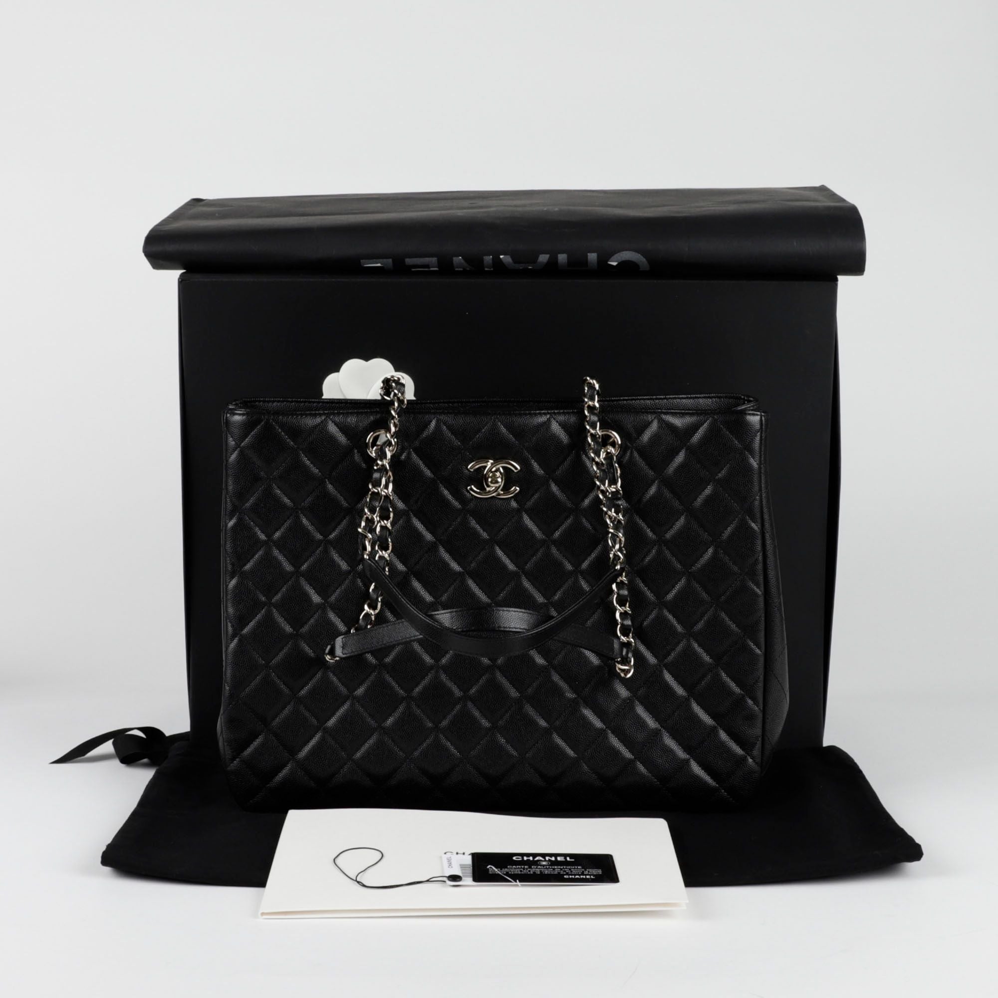 CHANEL Caviar Skin Timeless Shopper Shoulder Bag A91046