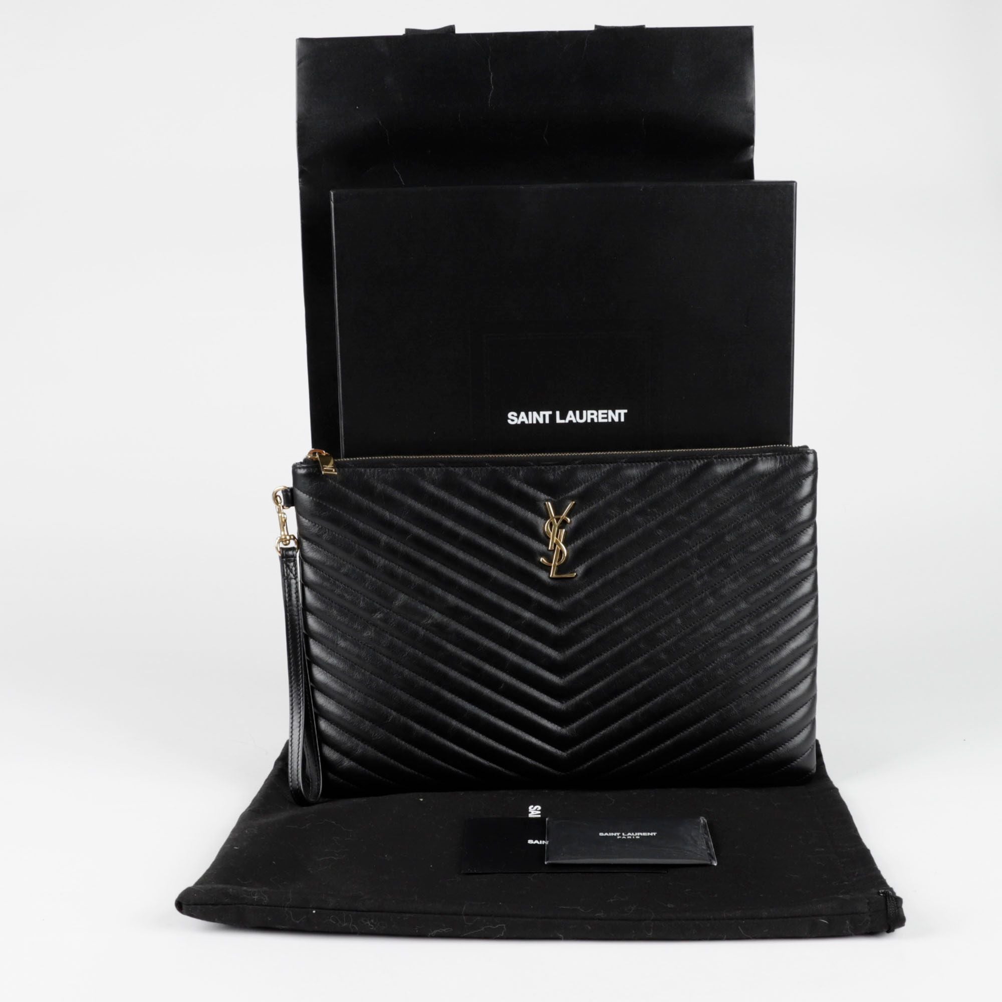 Saint Laurent Monogram Document Holder Clutch 440222