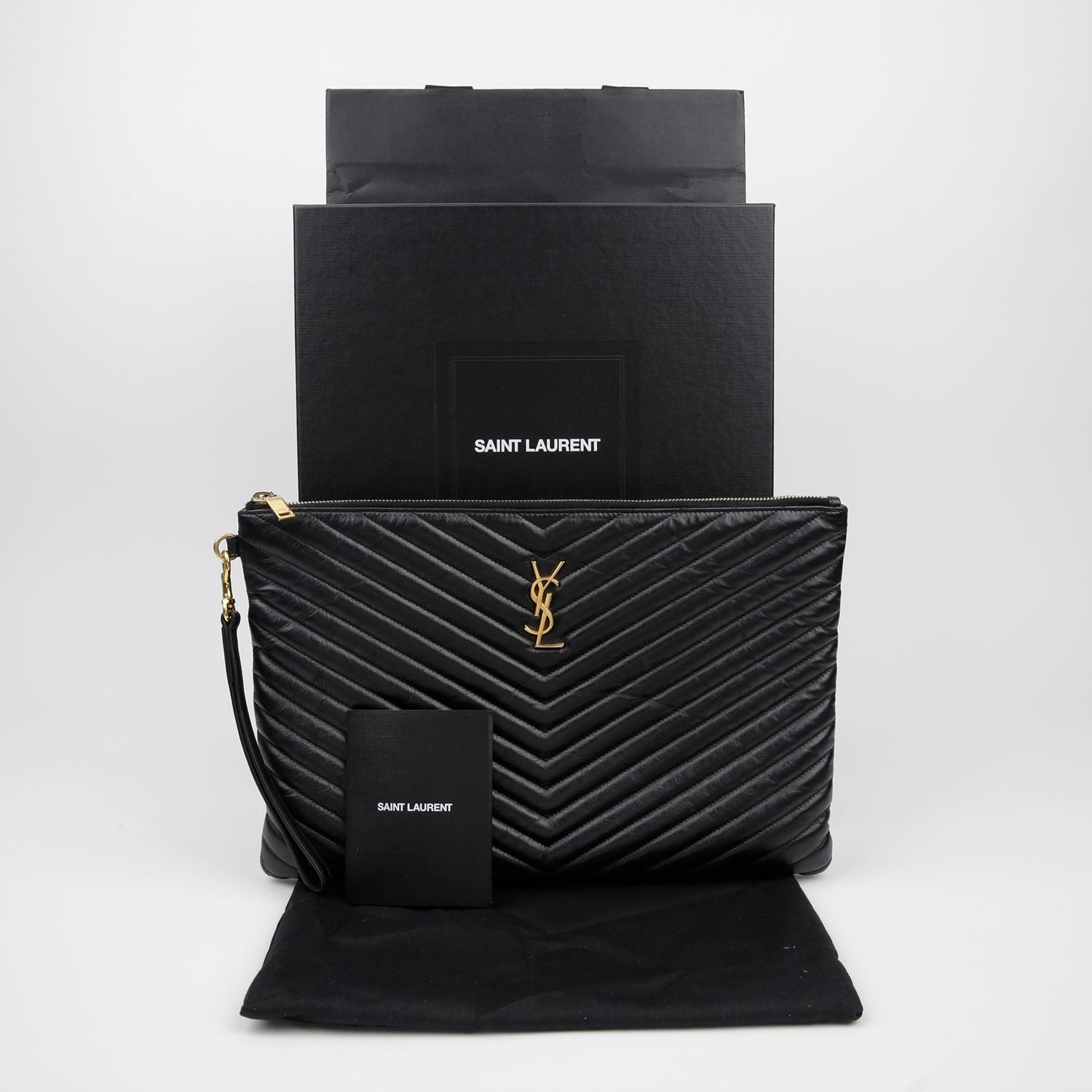 Saint Laurent Monogram Document Holder Clutch 440222 SKU