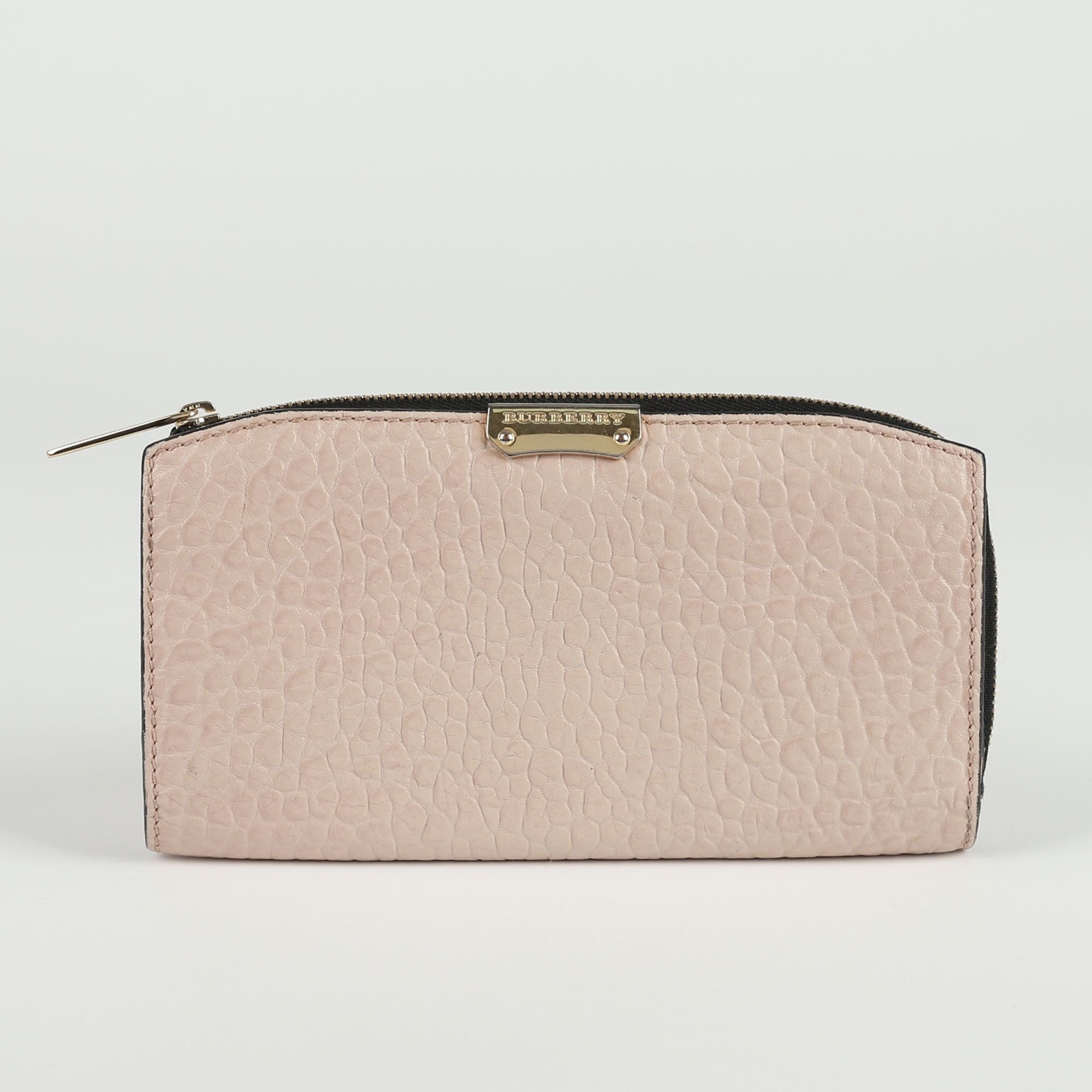 Burberry Gold Logo Around Long Wallet SKU123
