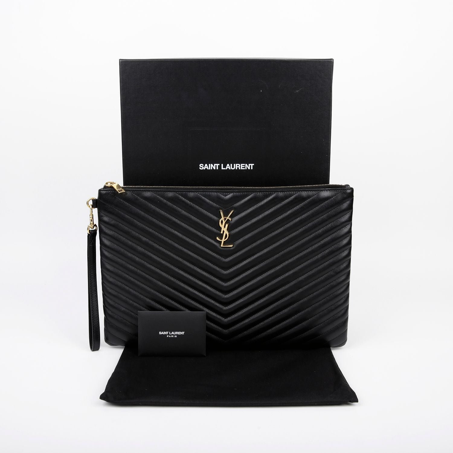 Saint Laurent Monogram Document Holder Clutch 440222