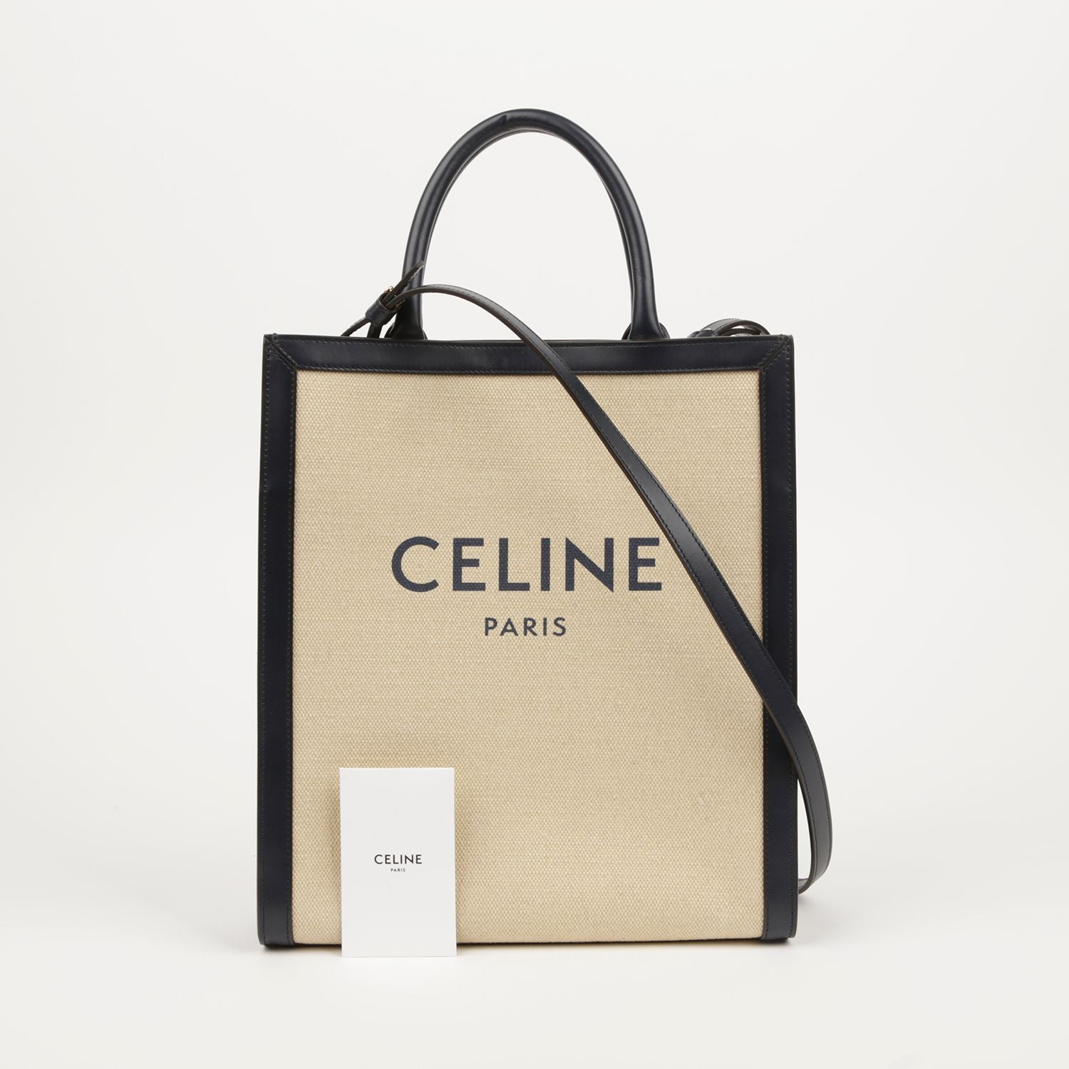 Celine Vertical Small Canvas Tote Shoulder Bag 192082DL4