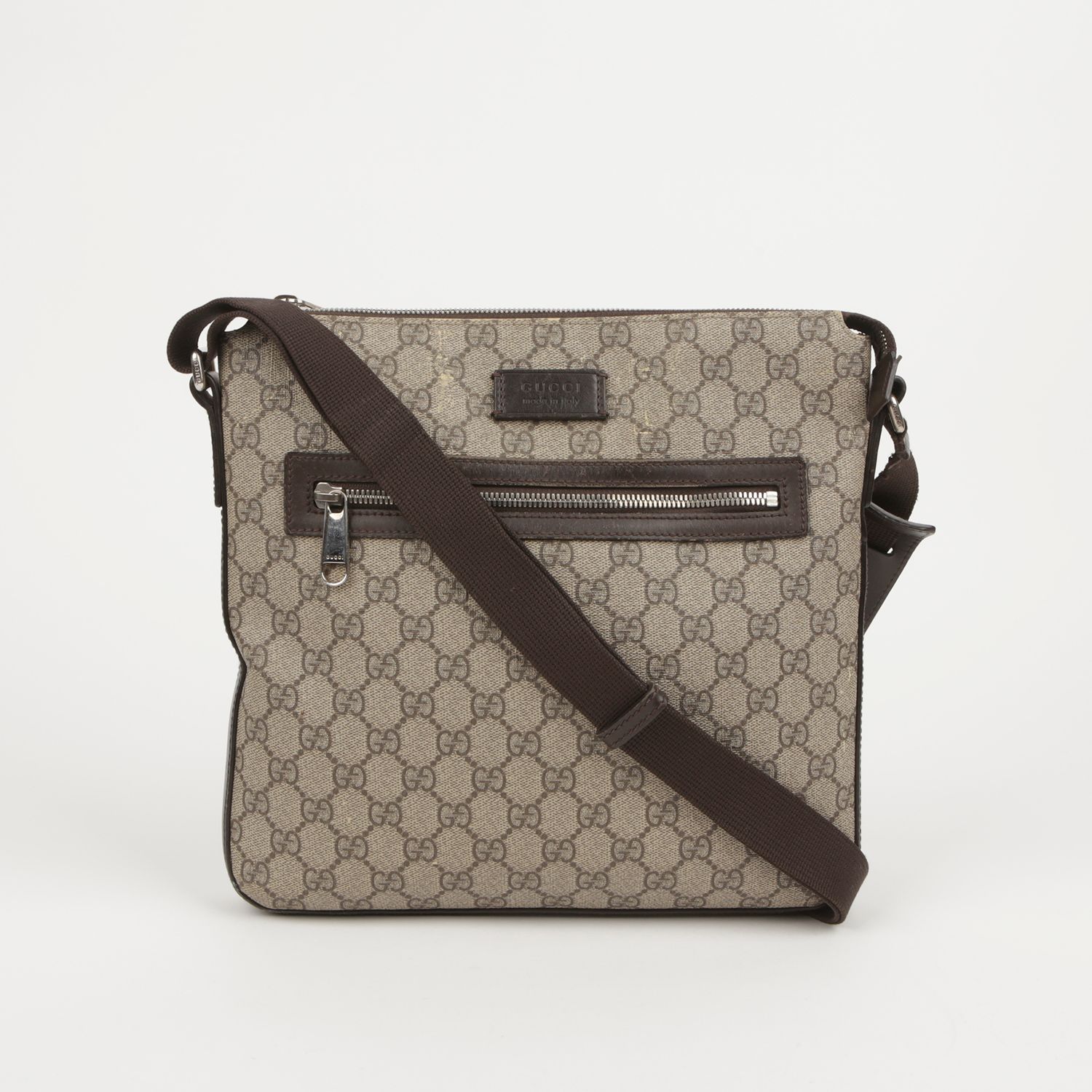 Gucci Canvas Messenger Shoulder & Crossbody Bag 406408 GG Supreme (Product Number)
