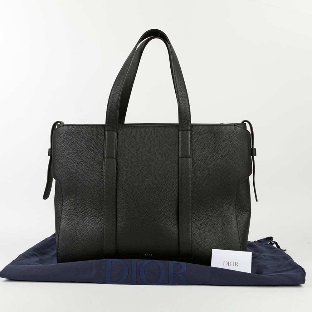 Dior Large Black Leather Coral Tote Bag 1TNSH050ULA