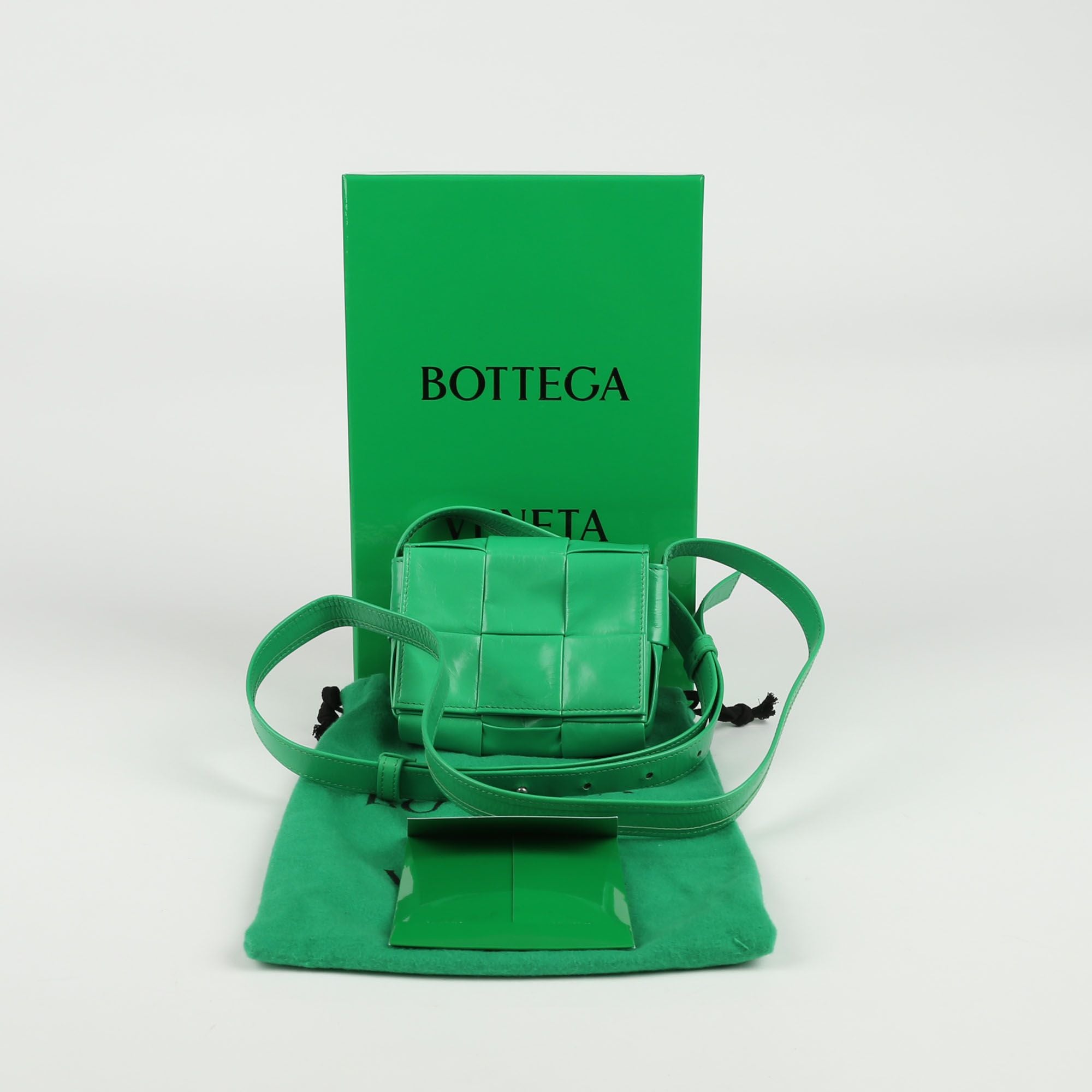 Bottega Veneta Mini Parakeet Leather Intricato Candy Crossbody Bag 667048