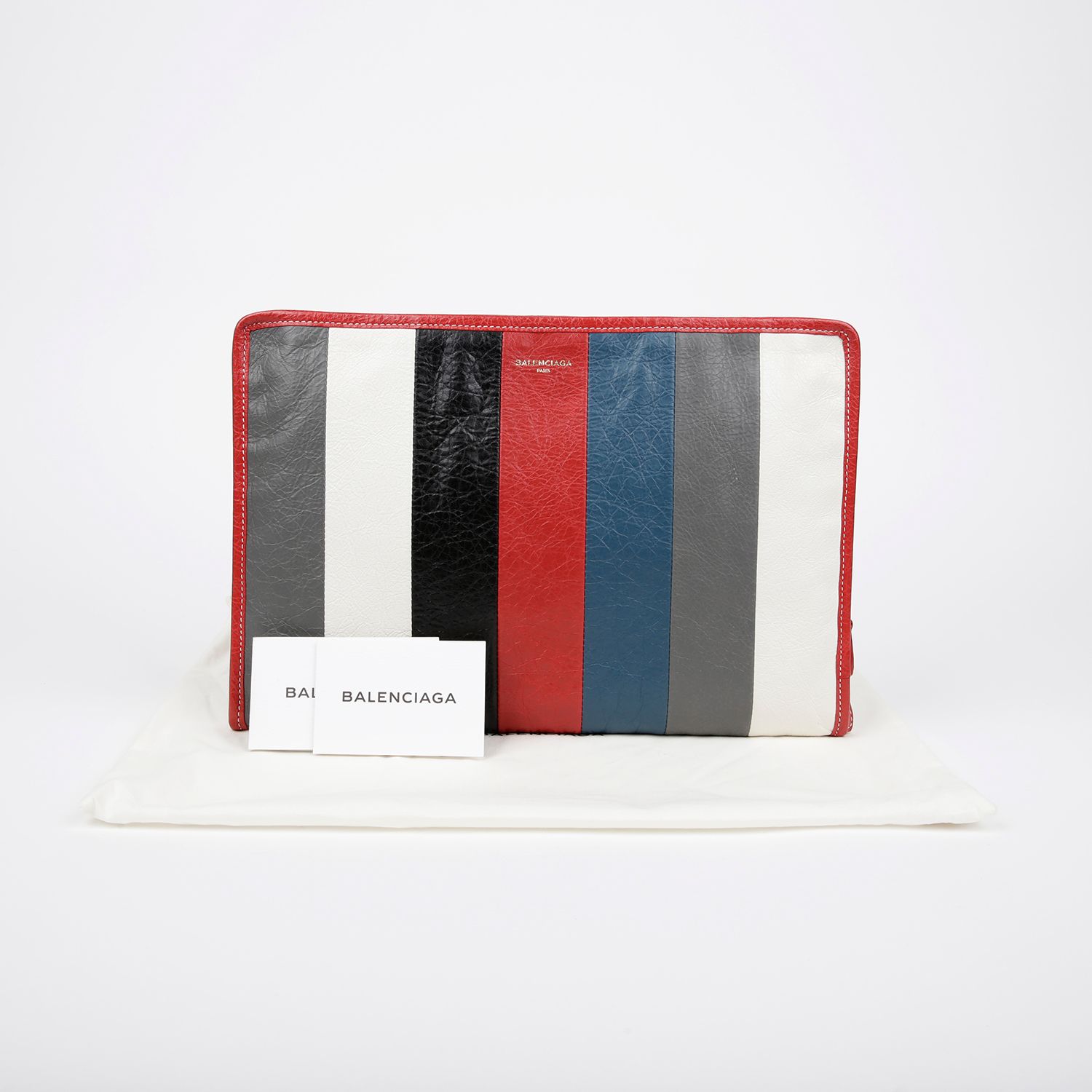 Balenciaga Stripe Jacquard Clutch Bag 480992