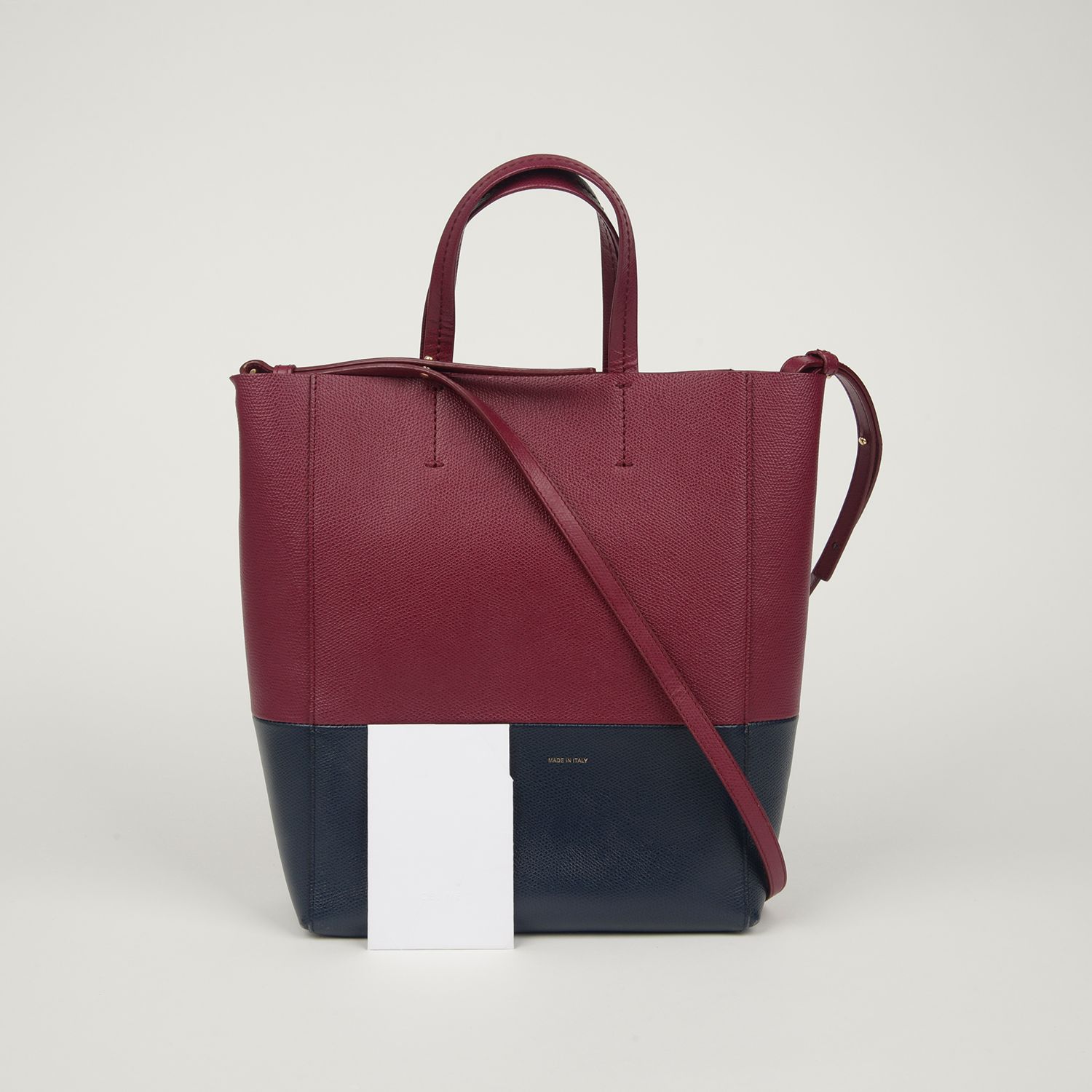 Celine Vertical Canvas Small Tote Shoulder Bag 176163