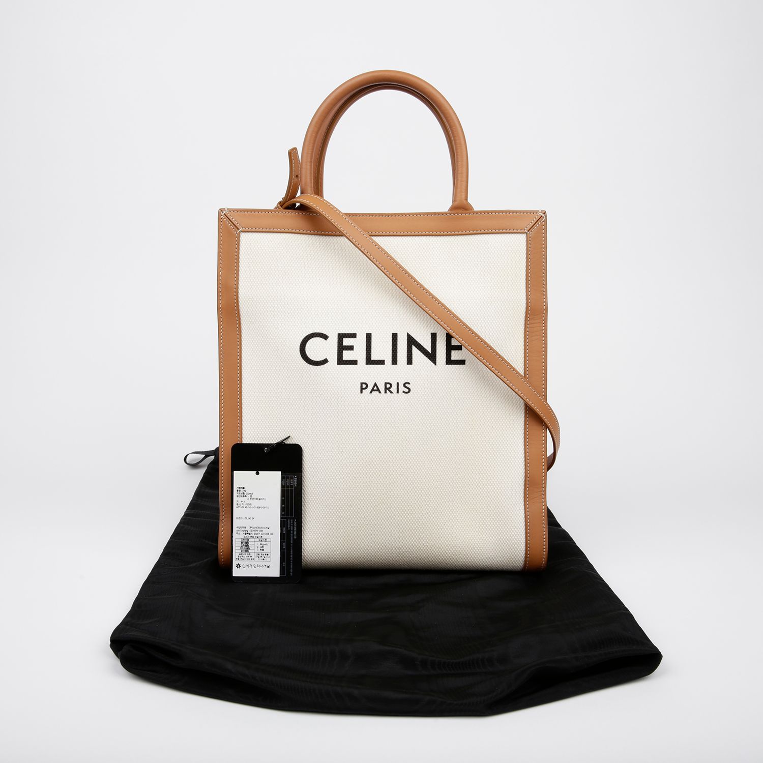 Celine Small Canvas Vertical Tote Shoulder Bag 192082BNZ
