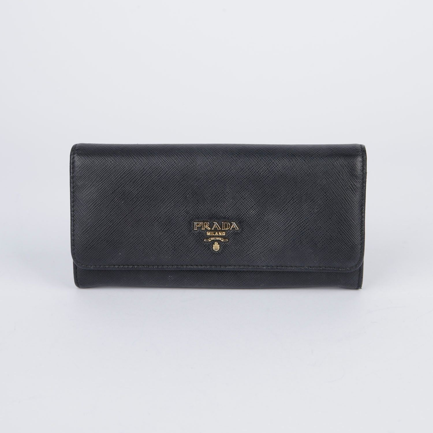 Prada Black Saffiano Leather Wallet 1M1132