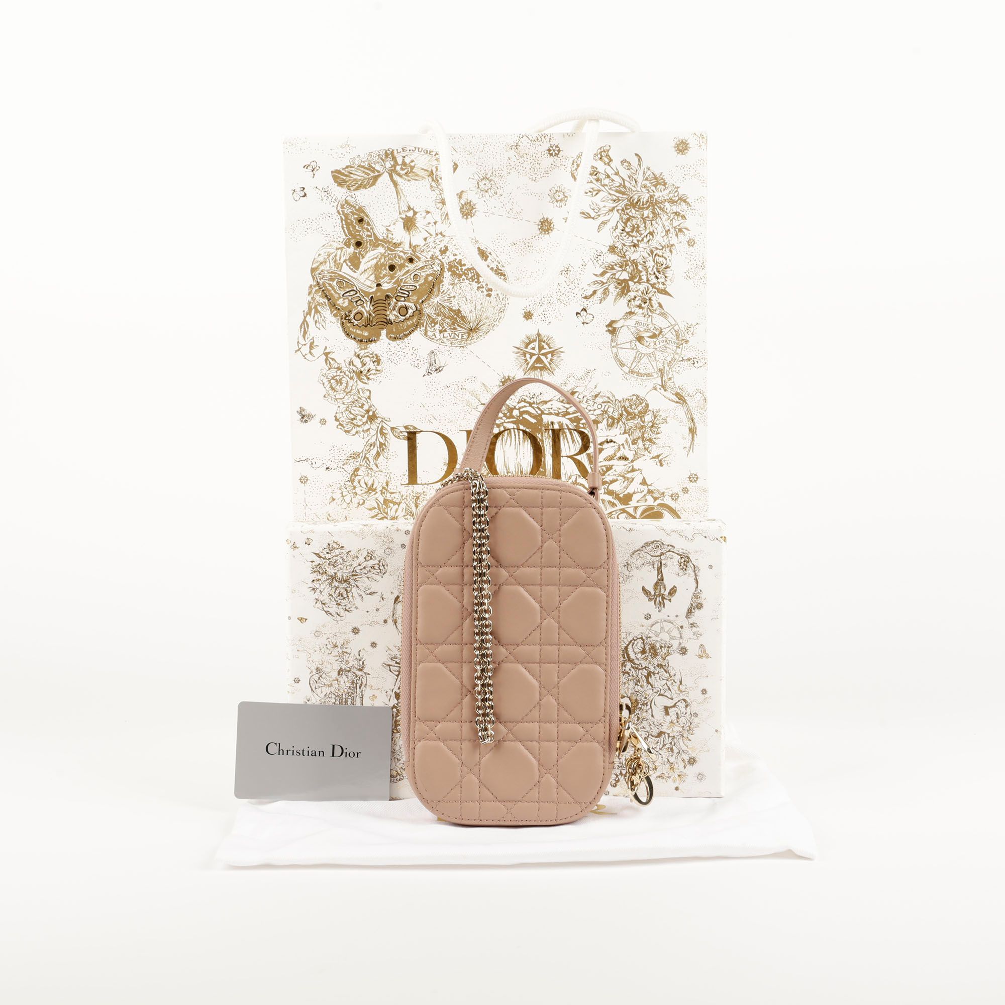 Dior Lady Phone Holder Tote Shoulder Bag S0872ONMJ