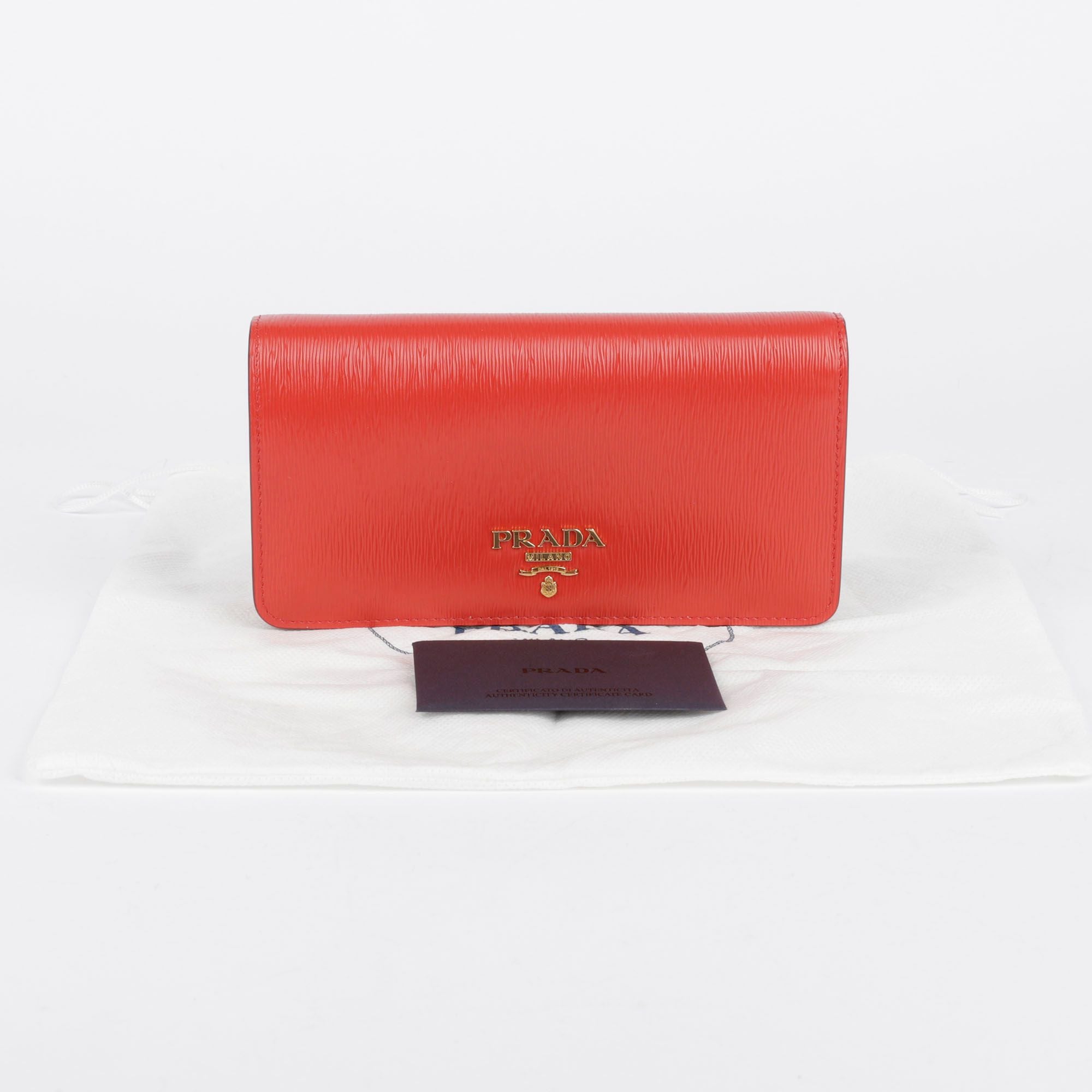 Prada Red Vittelo Move WOC Crossbody Bag 1BP021
