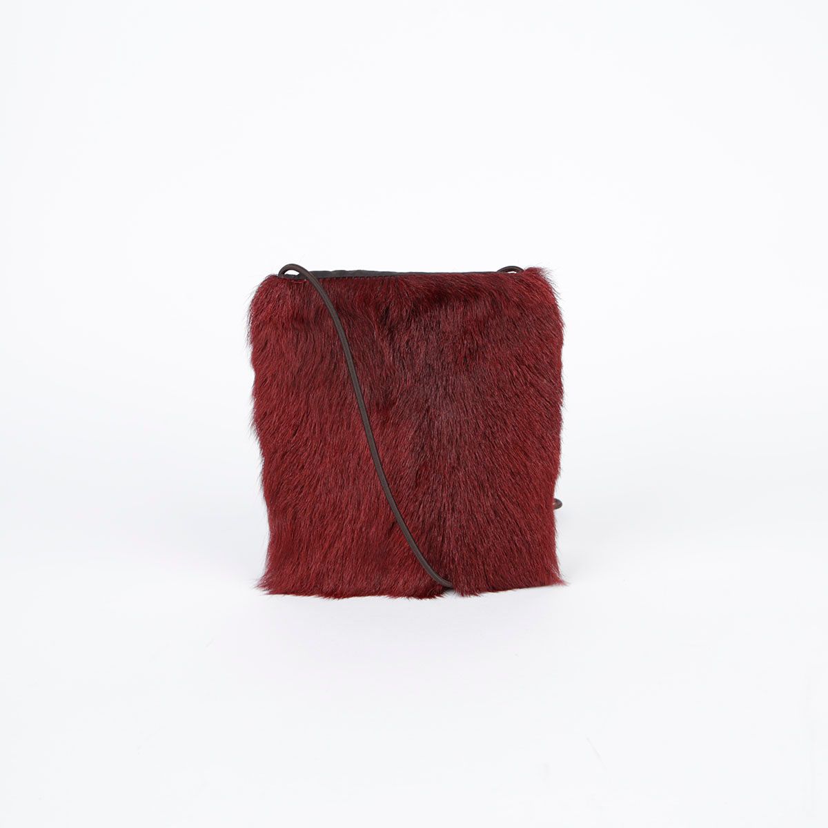 Prada Mini Black Nylon Red Fur Sports Logo Shoulder Crossbody Bag B10668