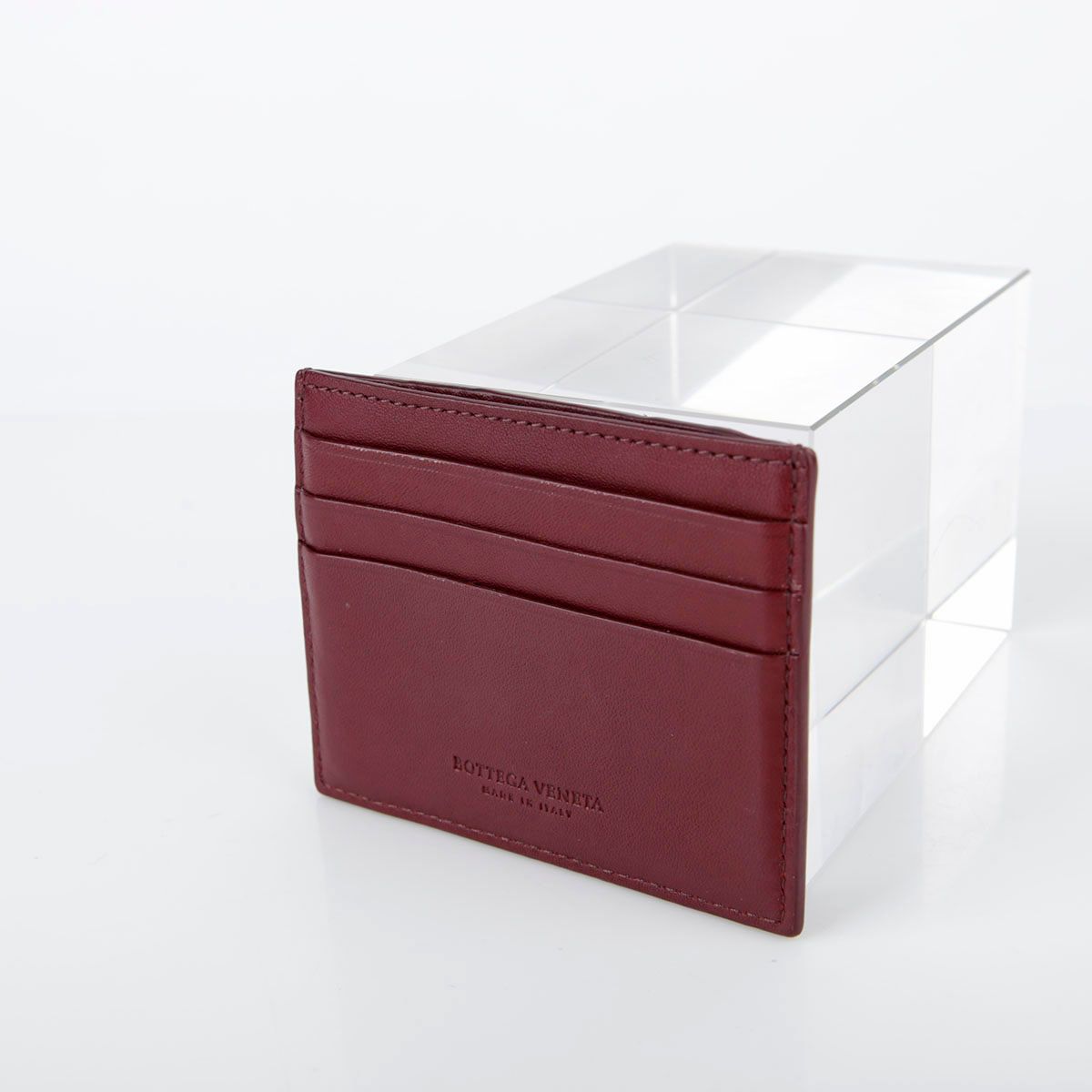 Bottega Veneta Red Intrecciato Leather Card Case 581470