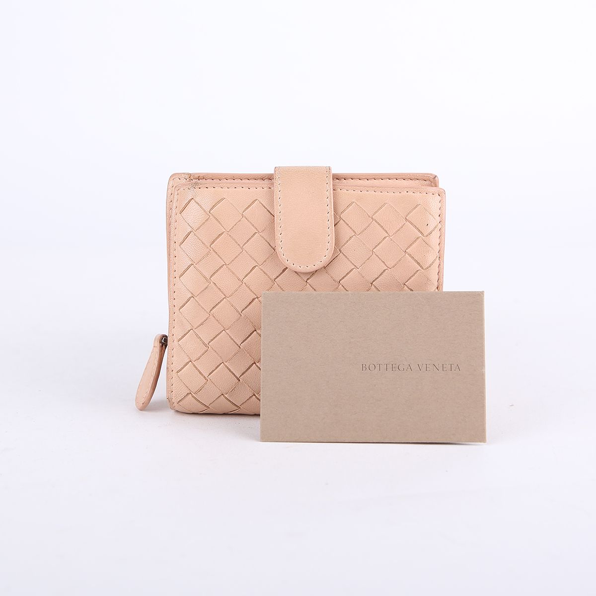 Bottega Veneta Pink Intricato Zippy Wallet 195432