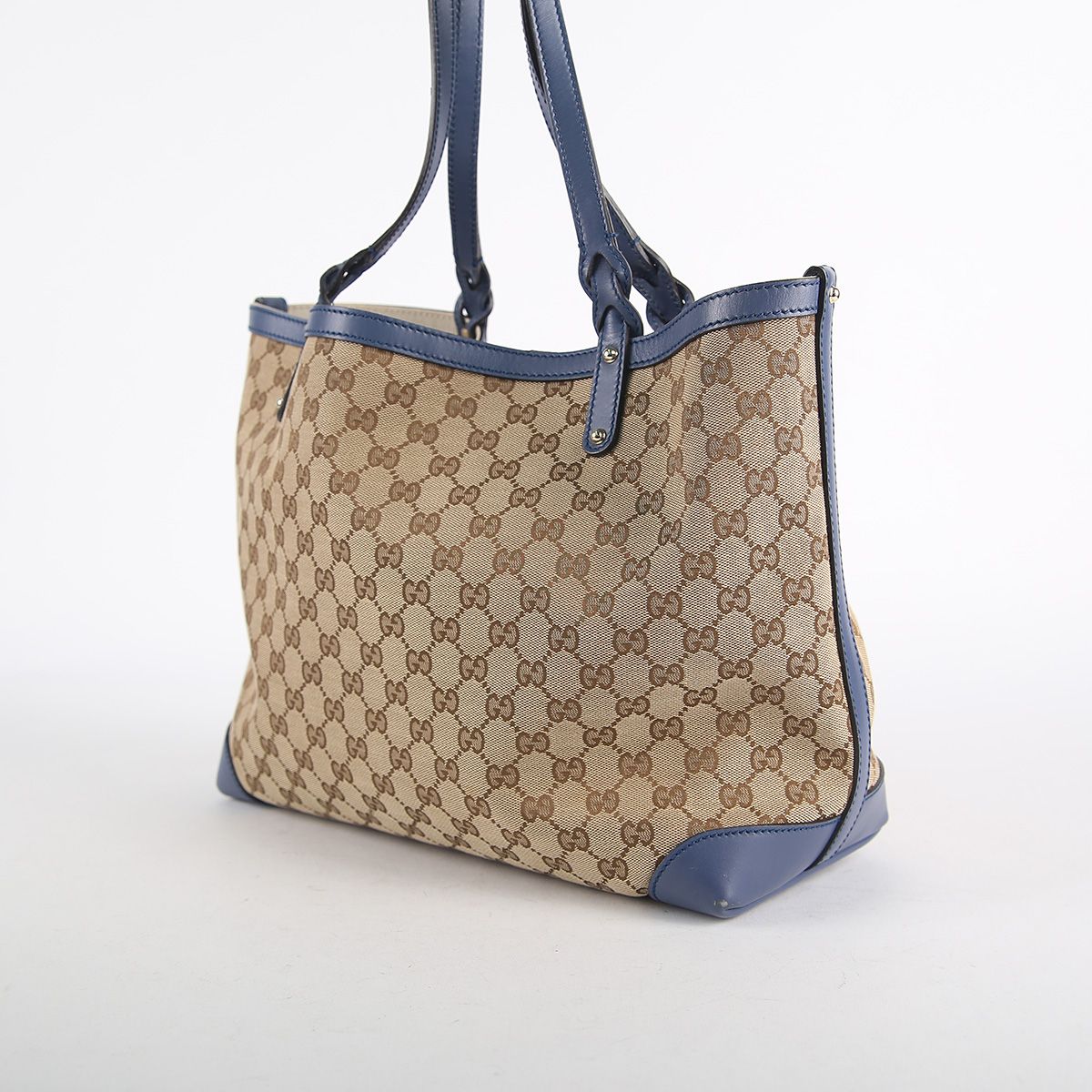 Gucci Brown Leather Trim Shoulder Bag 247209