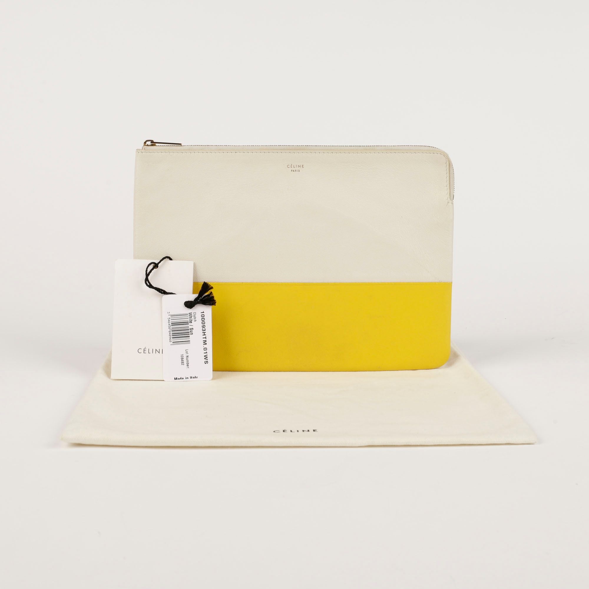 Celine Two-Tone Leather Clutch Bag 100093HTM