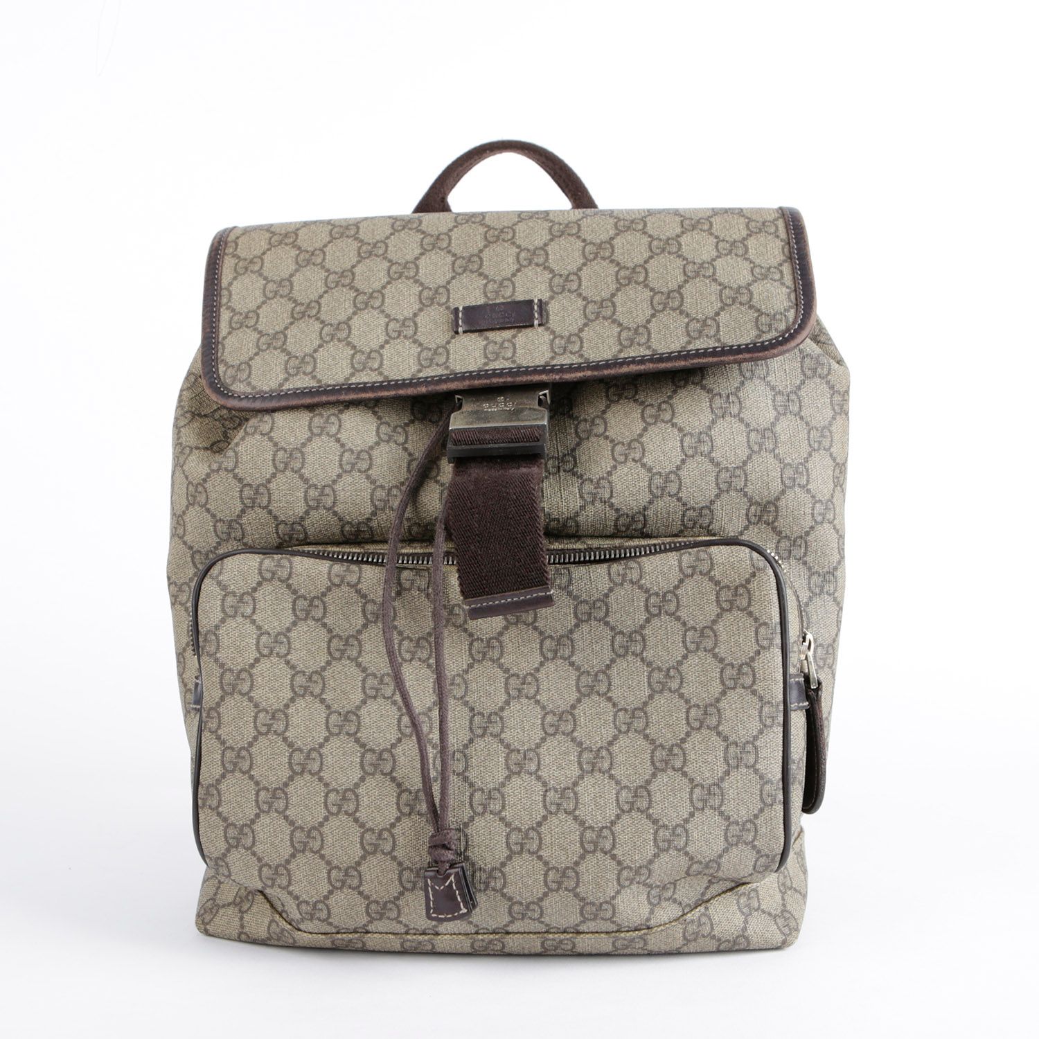 Gucci Canvas Brown Leather Backpack 246103