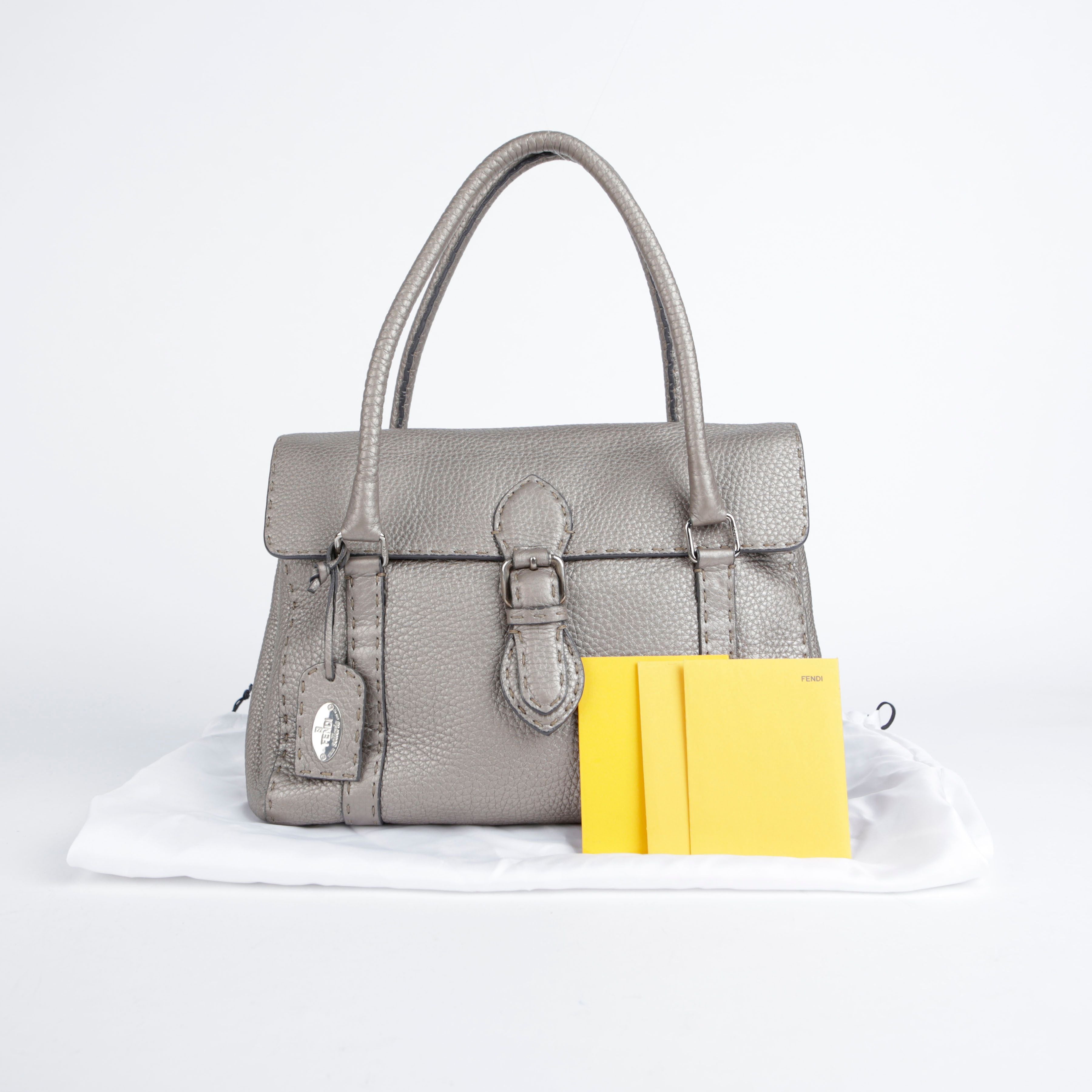 Fendi Metallic Leather Linda Tote Bag 8BR656