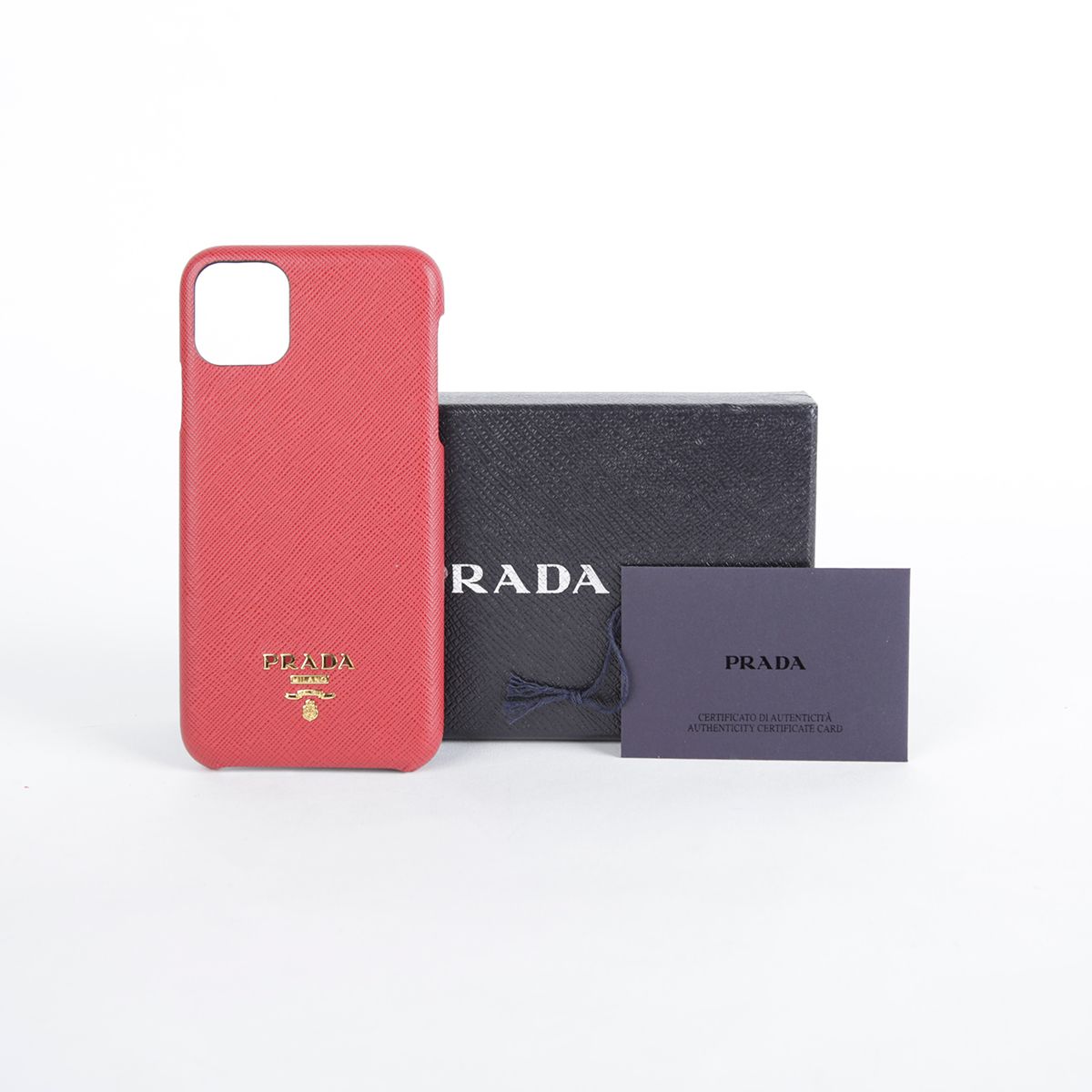 Prada Red Saffiano Leather iPhone Cover Case 1ZH129