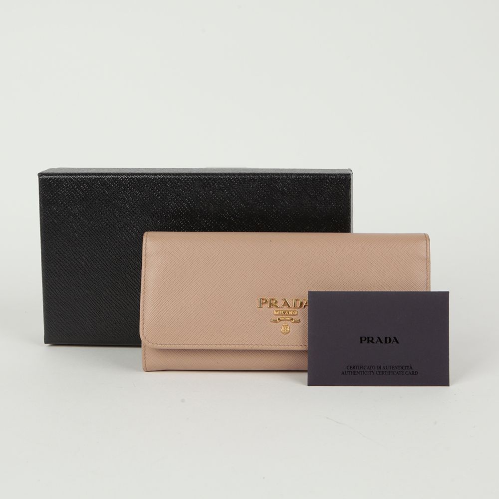 Prada Logo Wallet with Zipper 1MH132