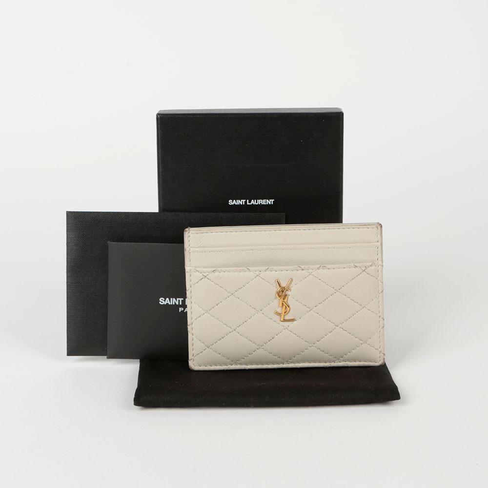 Saint Laurent Quilted Card Wallet 703219