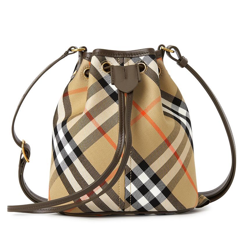 Burberry Women's Check Drawstring Bucket Bag MN 8093804