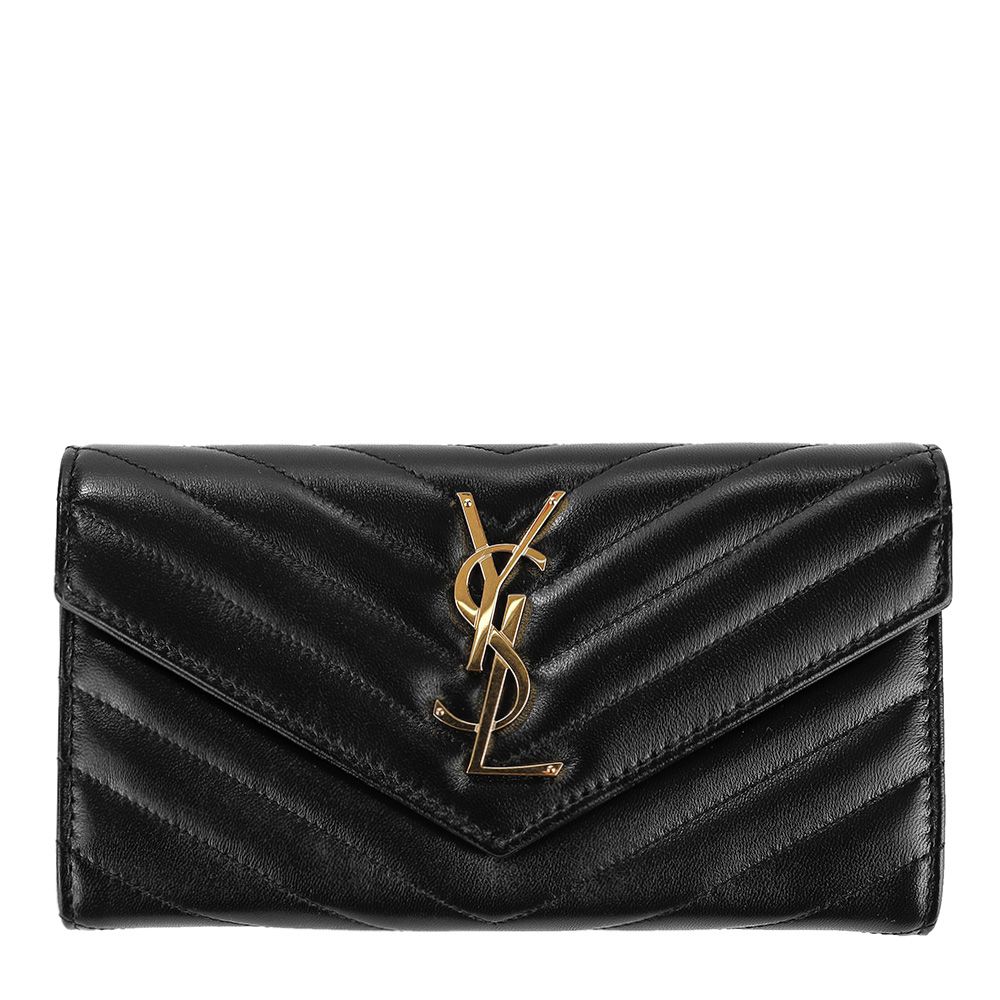 Saint Laurent Women's Matte Leather Wallet (SKU: 372264 AAA44 1000)