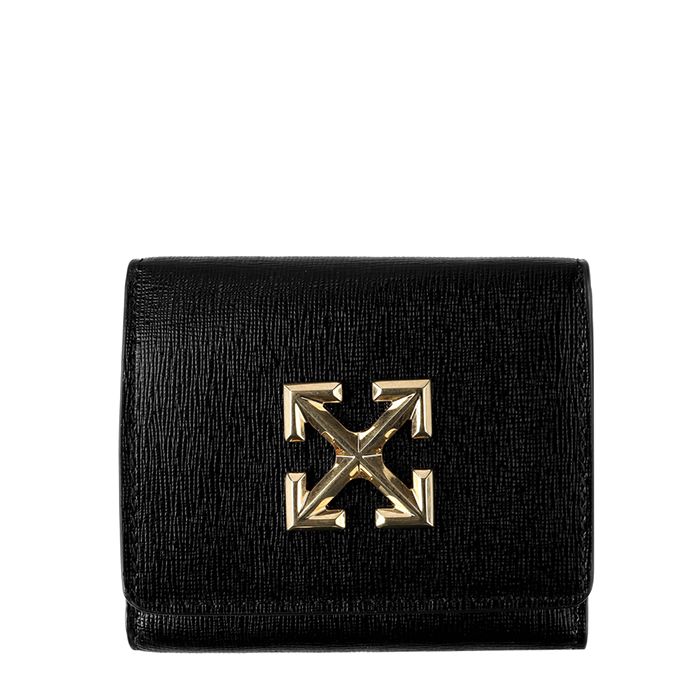 Off White French Half Wallet for Women (OWNC044F21LEA001 1000)