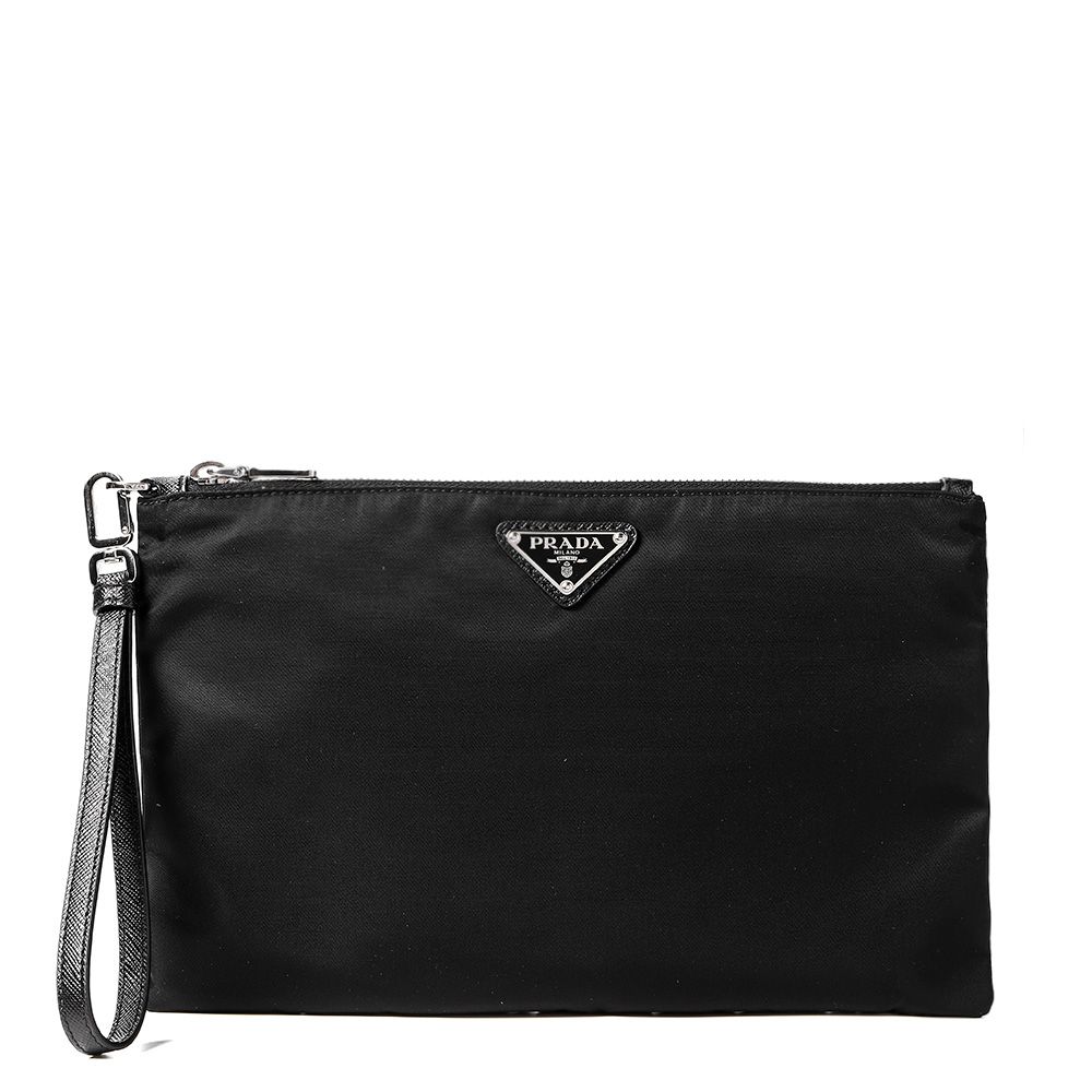 Prada Men's Pochette Strap Clutch Bag 24SS (2NH006 2DMH NERO)